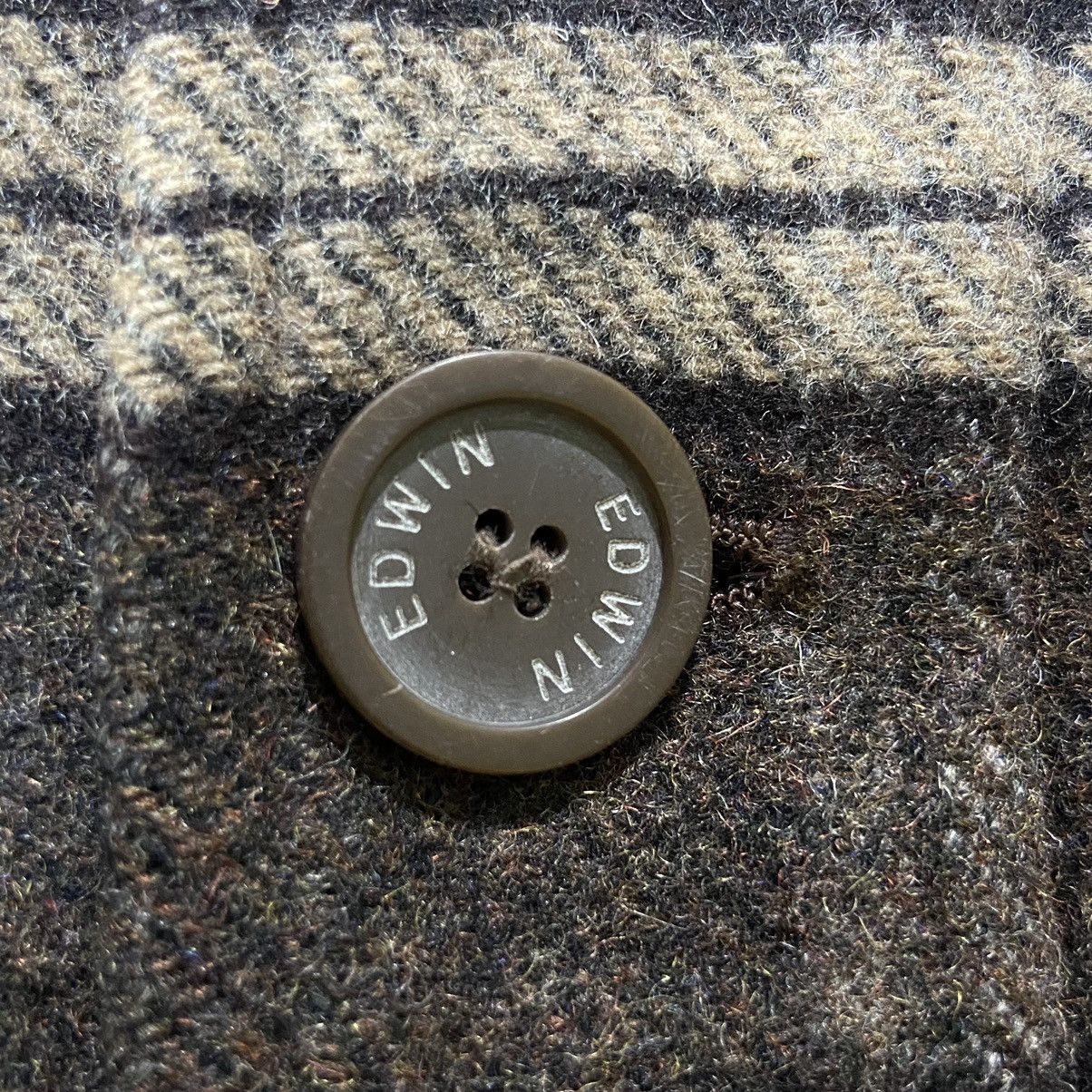 Japanese Brand Vintage EDWIN Wool Work Jacket Boxy Fit Size US XL / EU 56 / 4 - 7 Thumbnail