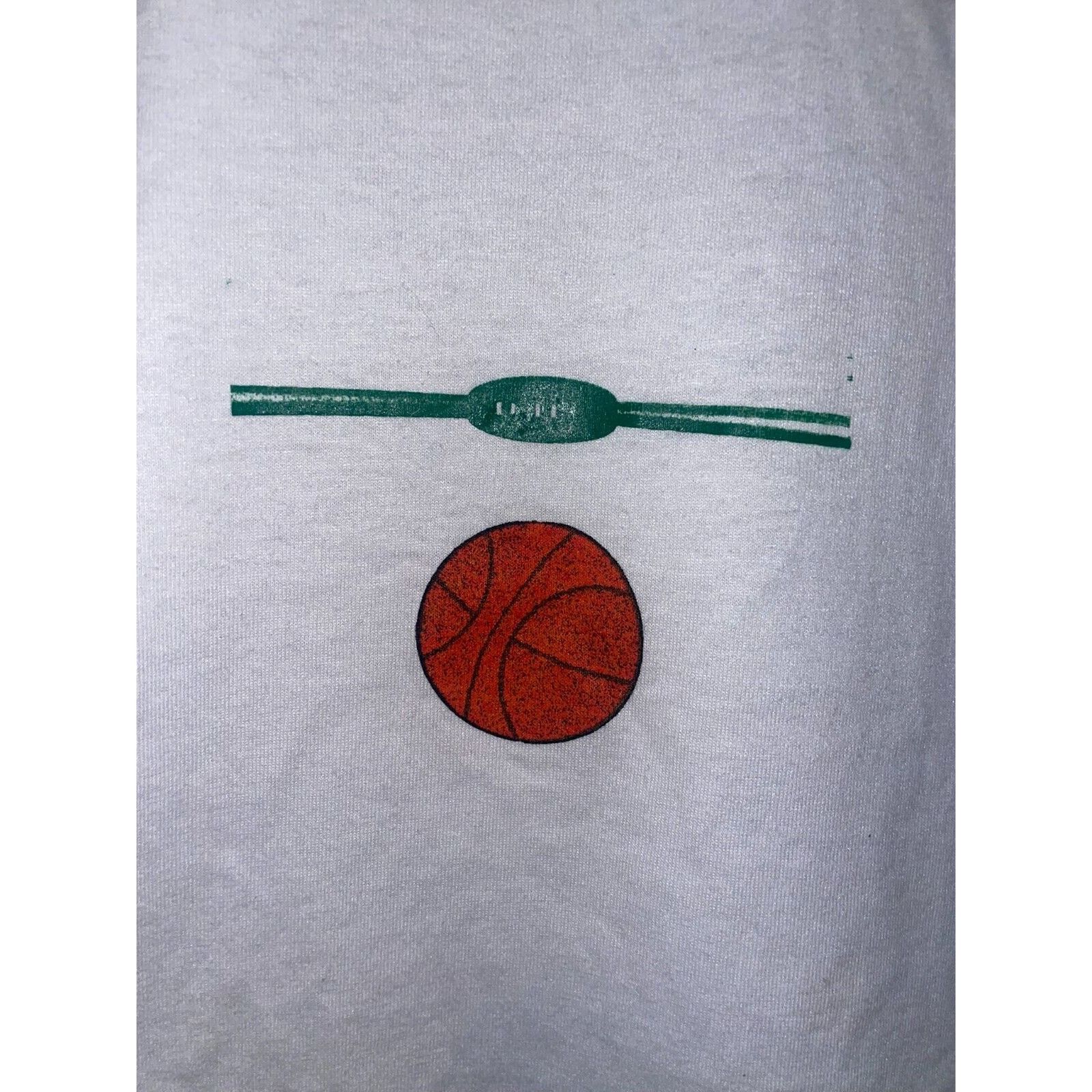 Jerzees Vintage Basketball Shirt Green Stripe Graphic Tee 90s VTG S Size US S / EU 44-46 / 1 - 3 Thumbnail