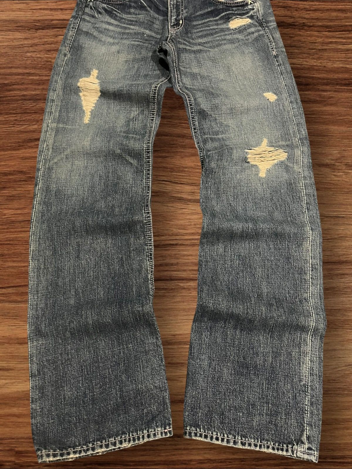 Japanese Brand ⚡️Insane⚡️Japanese Brand Brappers Union Made Distressed Jeans Size US 28 / EU 44 - 8 Thumbnail