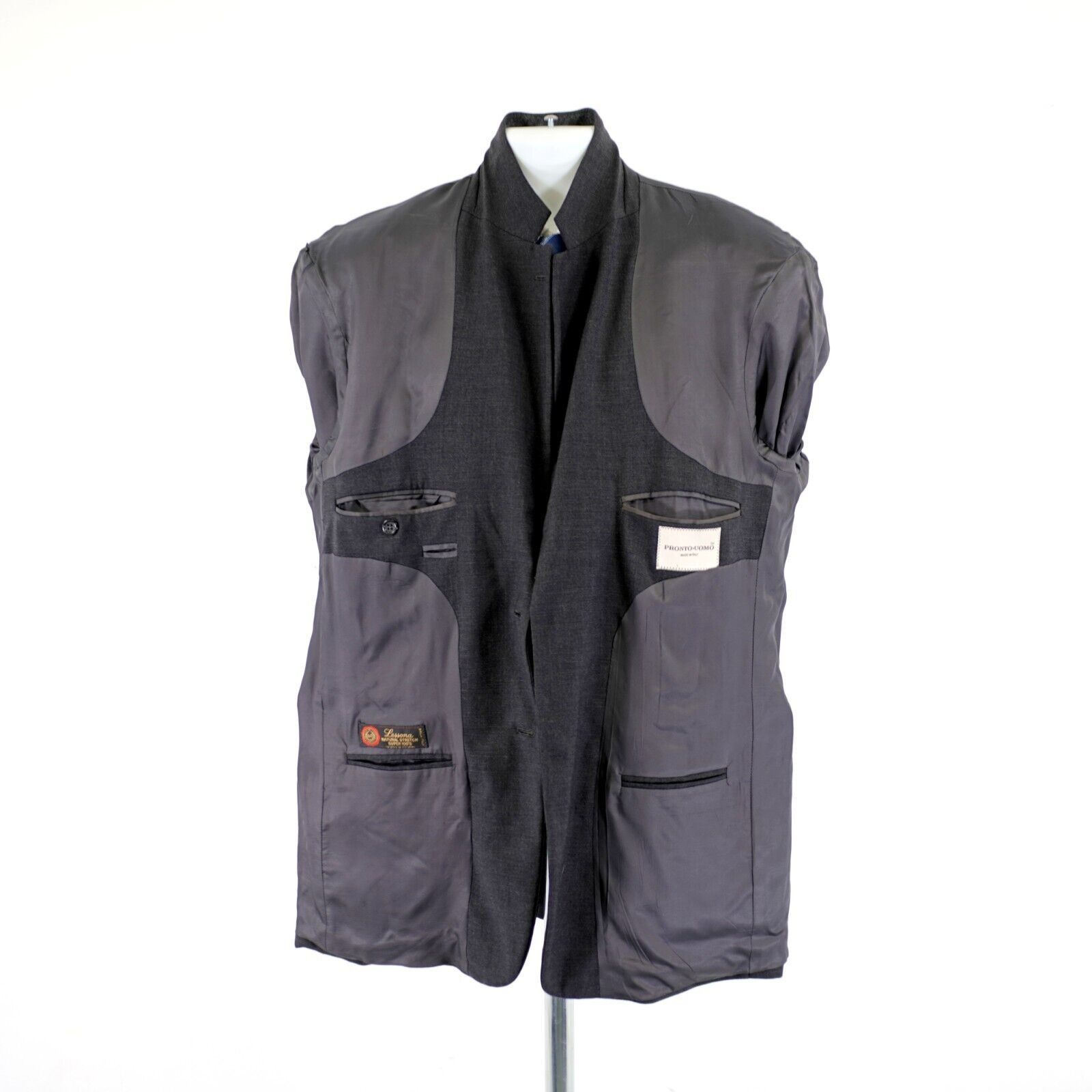 Pronto Uomo Pronto Uomo Lessona Natural Stretch Super 100s Worsted Wool Size 42R - 12 Thumbnail