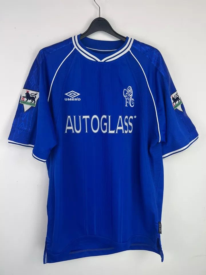 Umbro FC CHELSEA 1999-00 Home FOOTBALL Kit SHIRT SOCCER JERSEY #9 Size US L / EU 52-54 / 3 - 1 Thumbnail