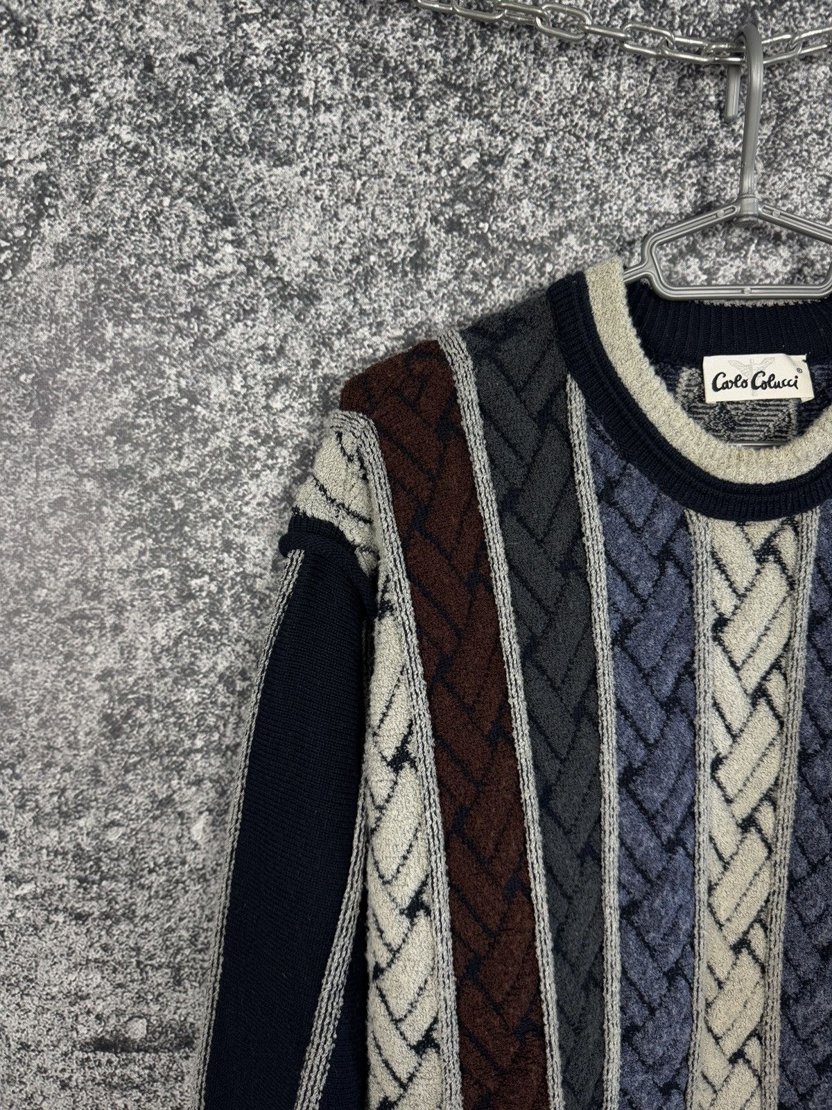 Carlo Colucci Carlo Colucci Vintage Sweater Wool Designer Pullover Size 52 Size US L / EU 52-54 / 3 - 3 Thumbnail