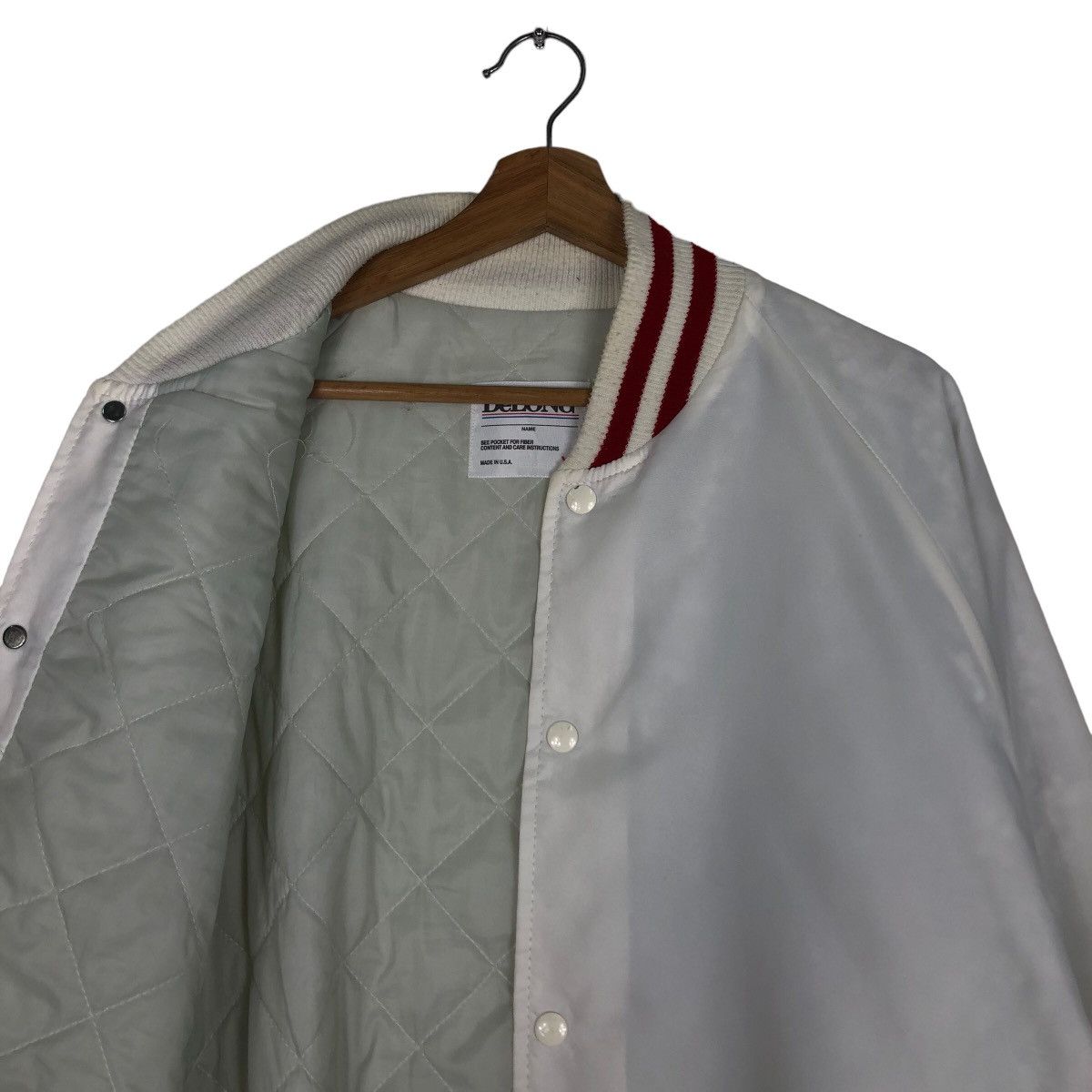 Japanese Brand 🔥Vtg Bomber Jacket Satin Delong Made in USA Size US XL / EU 56 / 4 - 10 Thumbnail