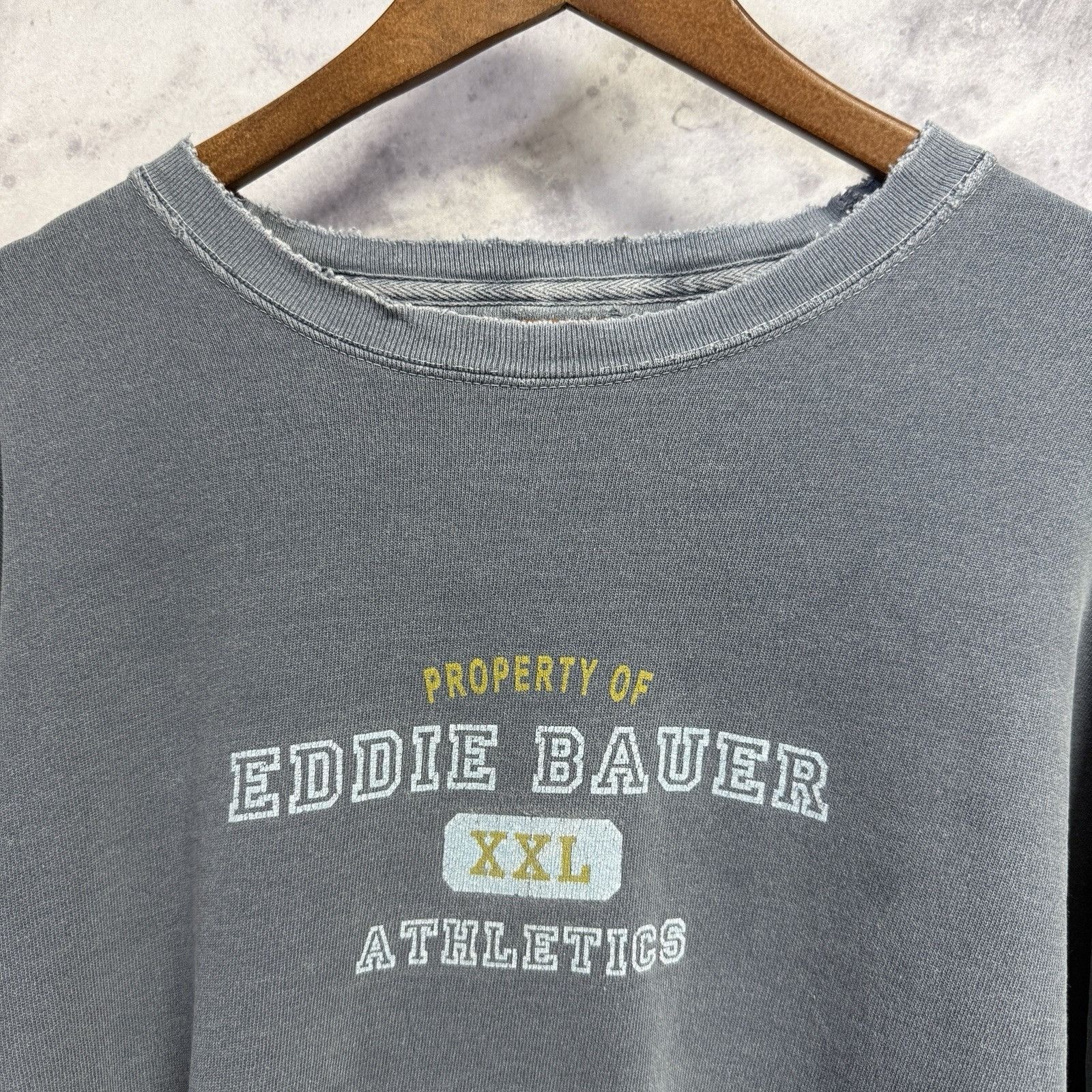 Eddie Bauer Vintage Eddie Bauer Athletics Sweatshirt Mens XL Faded Blue Size US XL / EU 56 / 4 - 1 Thumbnail