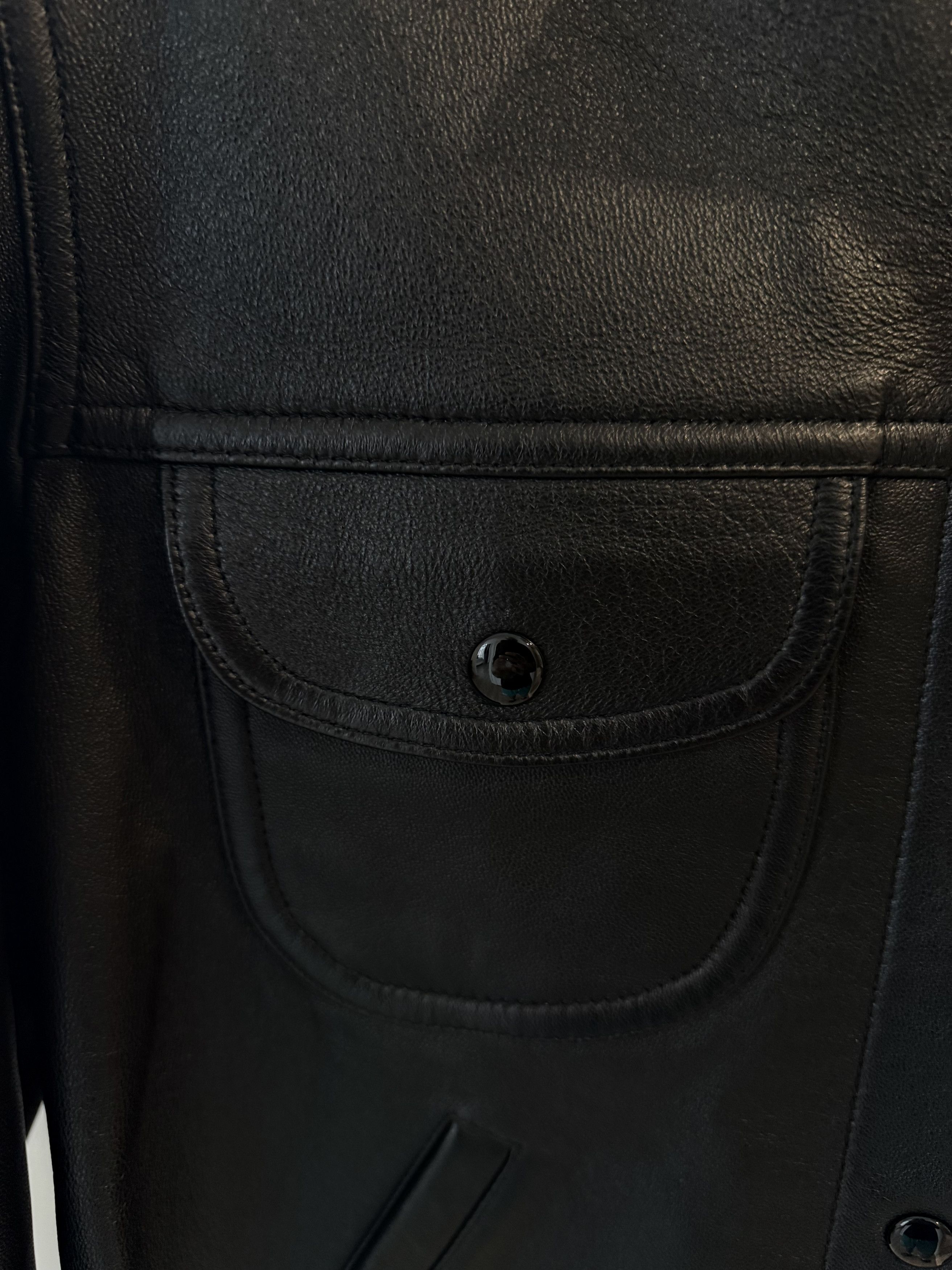 Courreges Courrèges Button-Up Leather Shirt Trucker Jacket - 50 Size US M / EU 48-50 / 2 - 5 Thumbnail