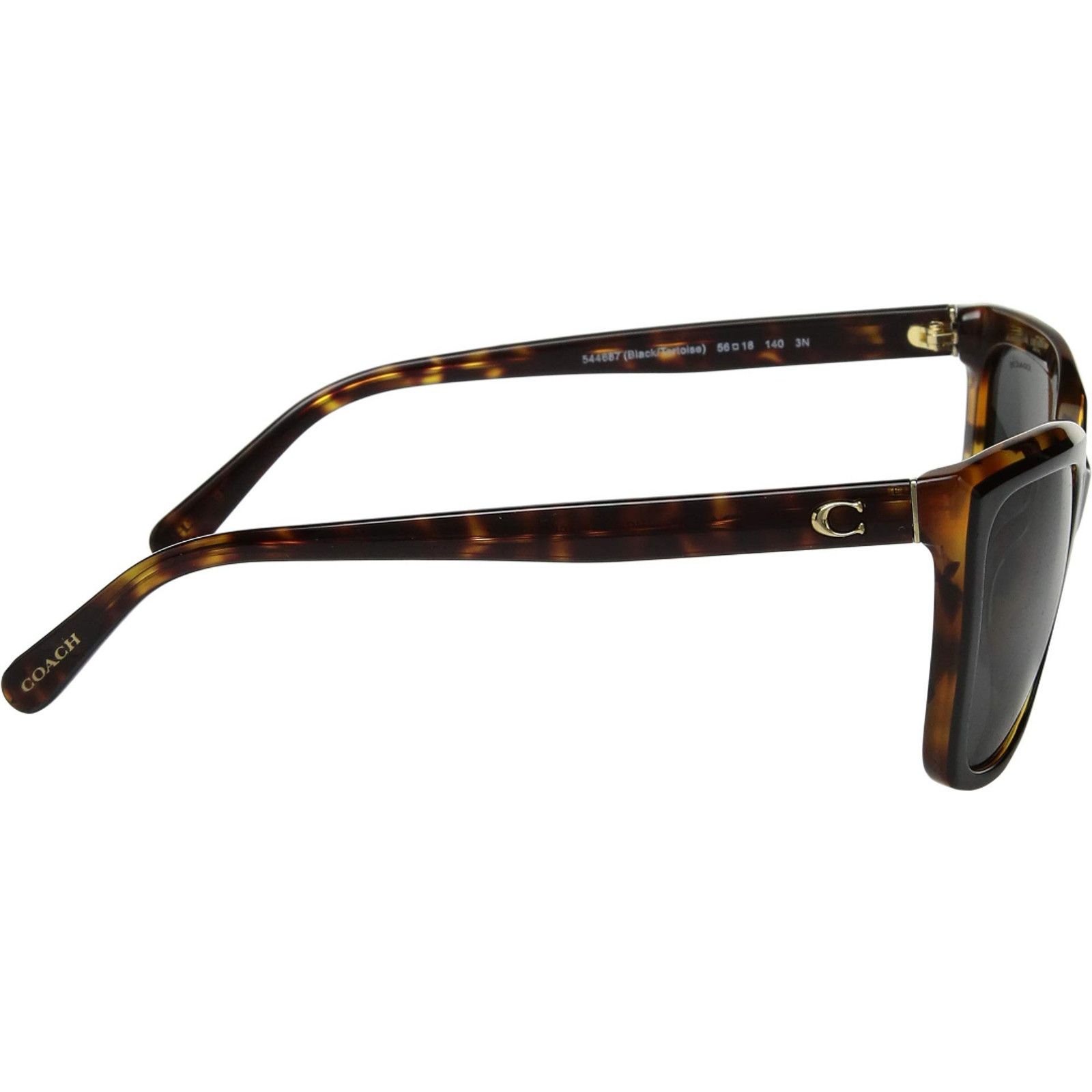 Coach Coach Cat Eye Sunglasses Tortoise Shell Grey Lens HC8261 Size ONE SIZE - 3 Thumbnail