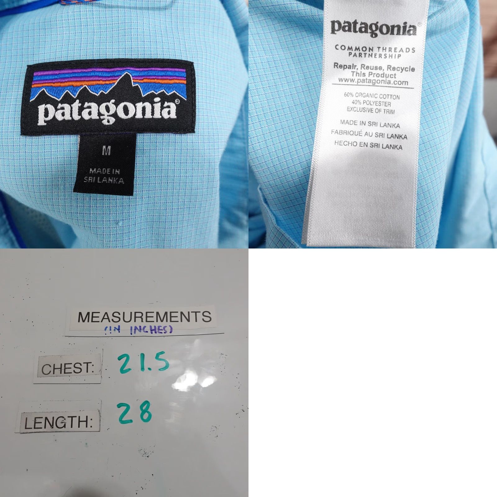 Patagonia Patagonia Shirt Mens M Blue Check Long Sleeve Button-Up Outdoors Hiking Size US M / EU 48-50 / 2 - 8 Thumbnail