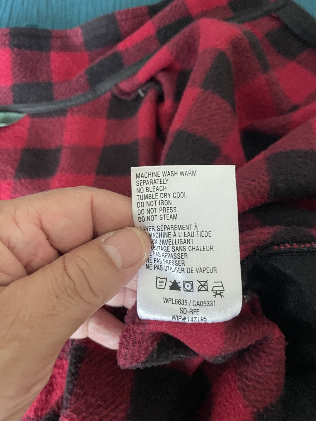 Woolrich Woolen Mills Heavyweight Buffalo Red & Black Fleece vest Size US XL / EU 56 / 4 - 7 Thumbnail