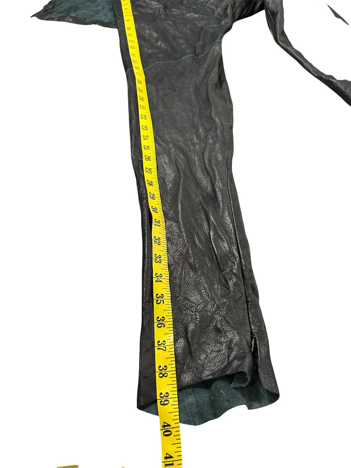 Donna Karan ⚡️Vintage Donna Karan Black Leather Skinny Size 26" / US 2 / IT 38 - 20 Thumbnail