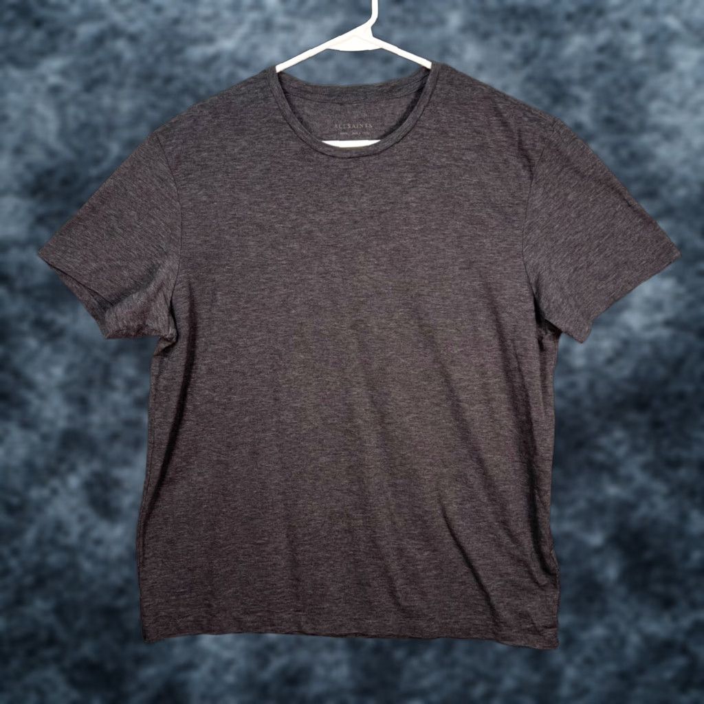 Allsaints AllSaints Mens T-Shirt Shirt Adult Large Charcoal Gray Cotton Short Sleeve Crew Neck Logo 8/10 Vintage No N/A? Size US L / EU 52-54 / 3 - 1 Thumbnail