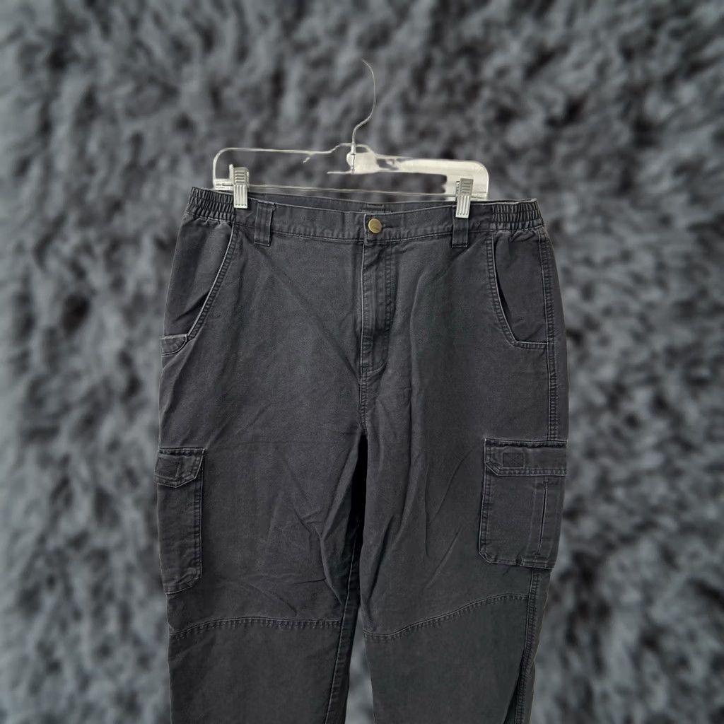 Vintage Cabela's Cargo Pants Mens 38x32 Gray Cotton Canvas Classic Fit Elastic Waist cargo Pocket Straight Leg Workwear Casual Pants Mens Regular Size US 38 / EU 54 - 1 Thumbnail