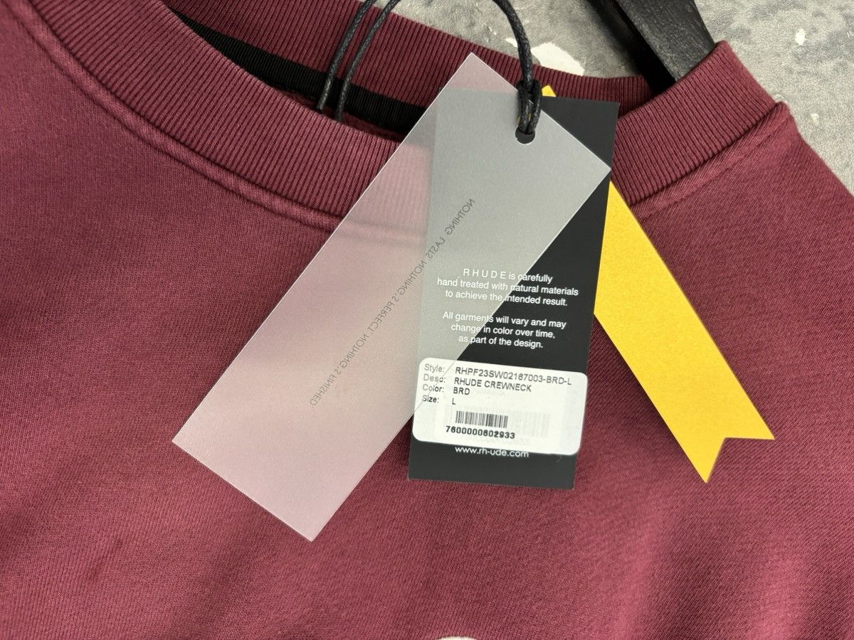 Rhude Rhude maroon heavyweight crew with tags Size US L / EU 52-54 / 3 - 8 Thumbnail