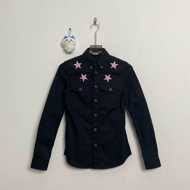 Givenchy Black Long Sleeve Star Shirt-dmc