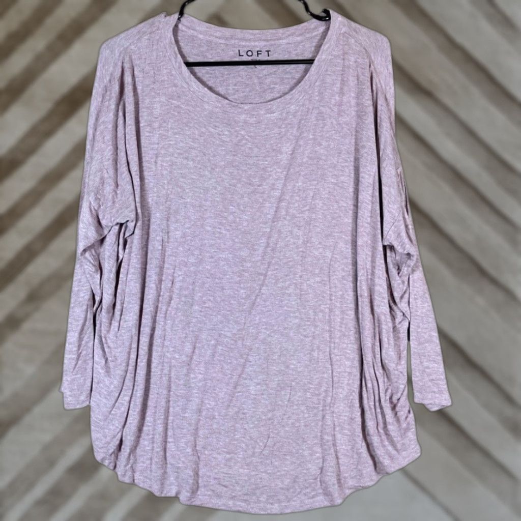 Loft LOFT Womens Shirt Purple Long Sleeve Casual Stretch Regular Large Adults Womens Shirt Size L / US 10 / IT 46 - 1 Thumbnail