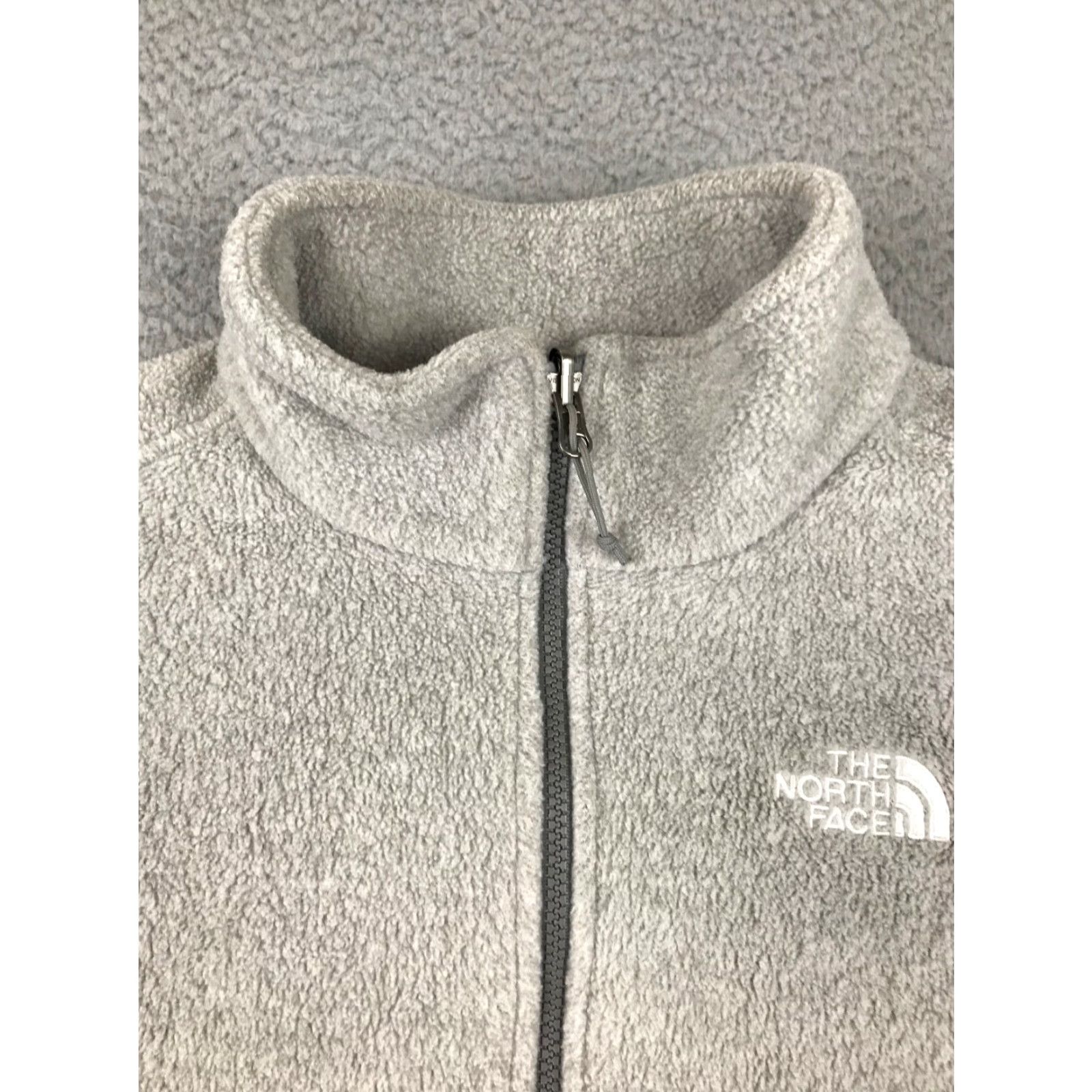 The North Face The North Face Jacket Women's L Gray Full Zip High Neck Fleece Pockets Logo Jacket Womens L Gray Logo Size L / US 10 / IT 46 - 4 Thumbnail
