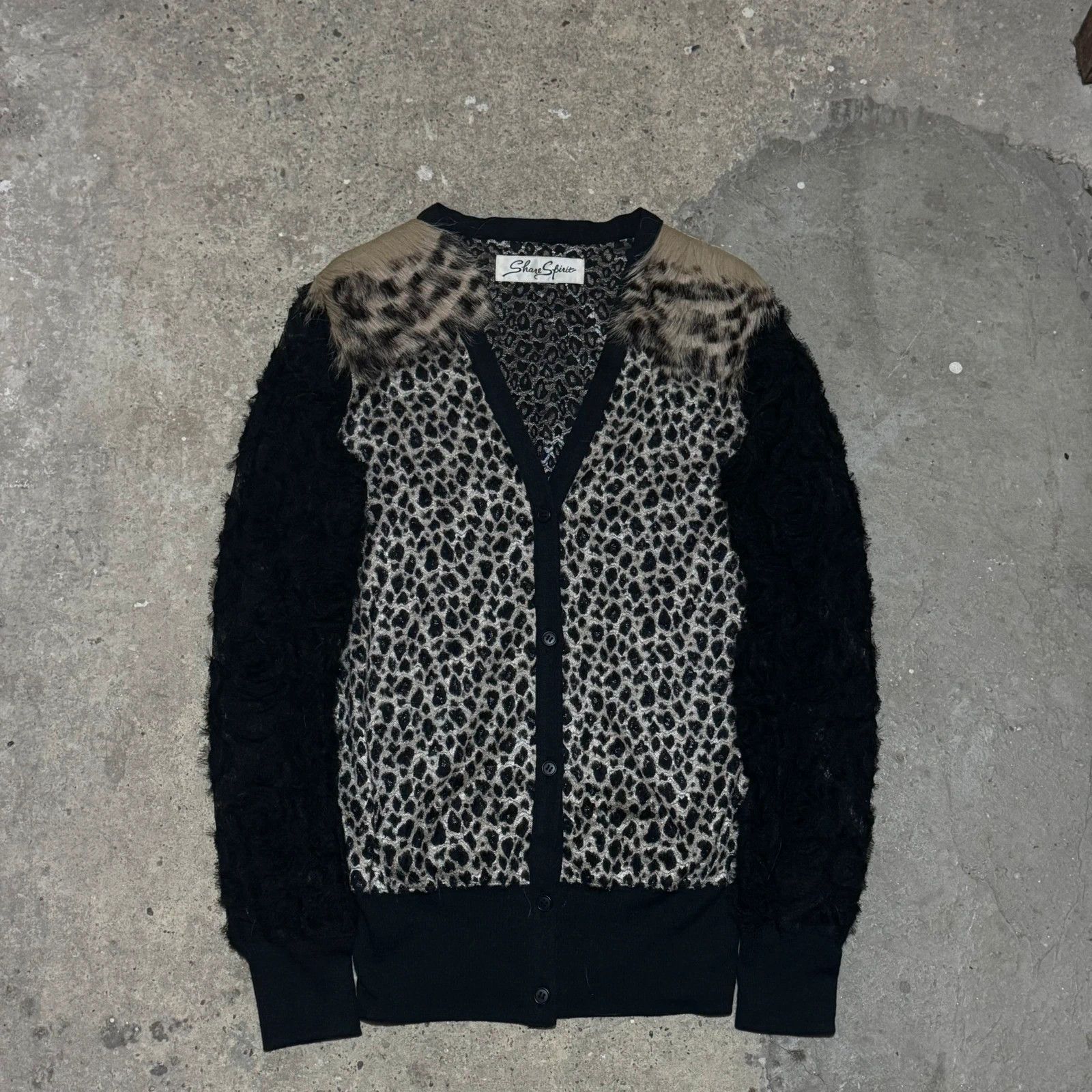 Share Spirit Homme Share spirit leopard cardigan Size US M / EU 48-50 / 2 - 1 Thumbnail