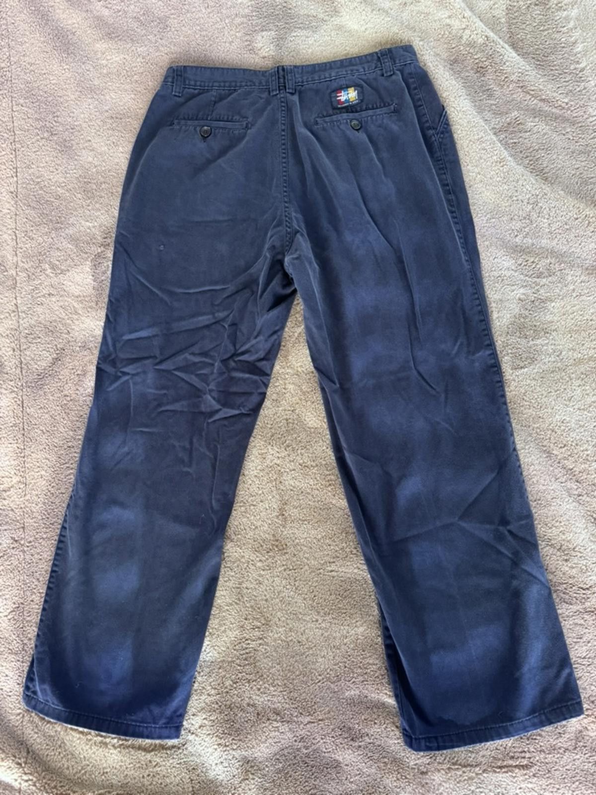 Stussy Stussy Navy Blue Cotton Pants Size US 32 / EU 48 - 4 Thumbnail