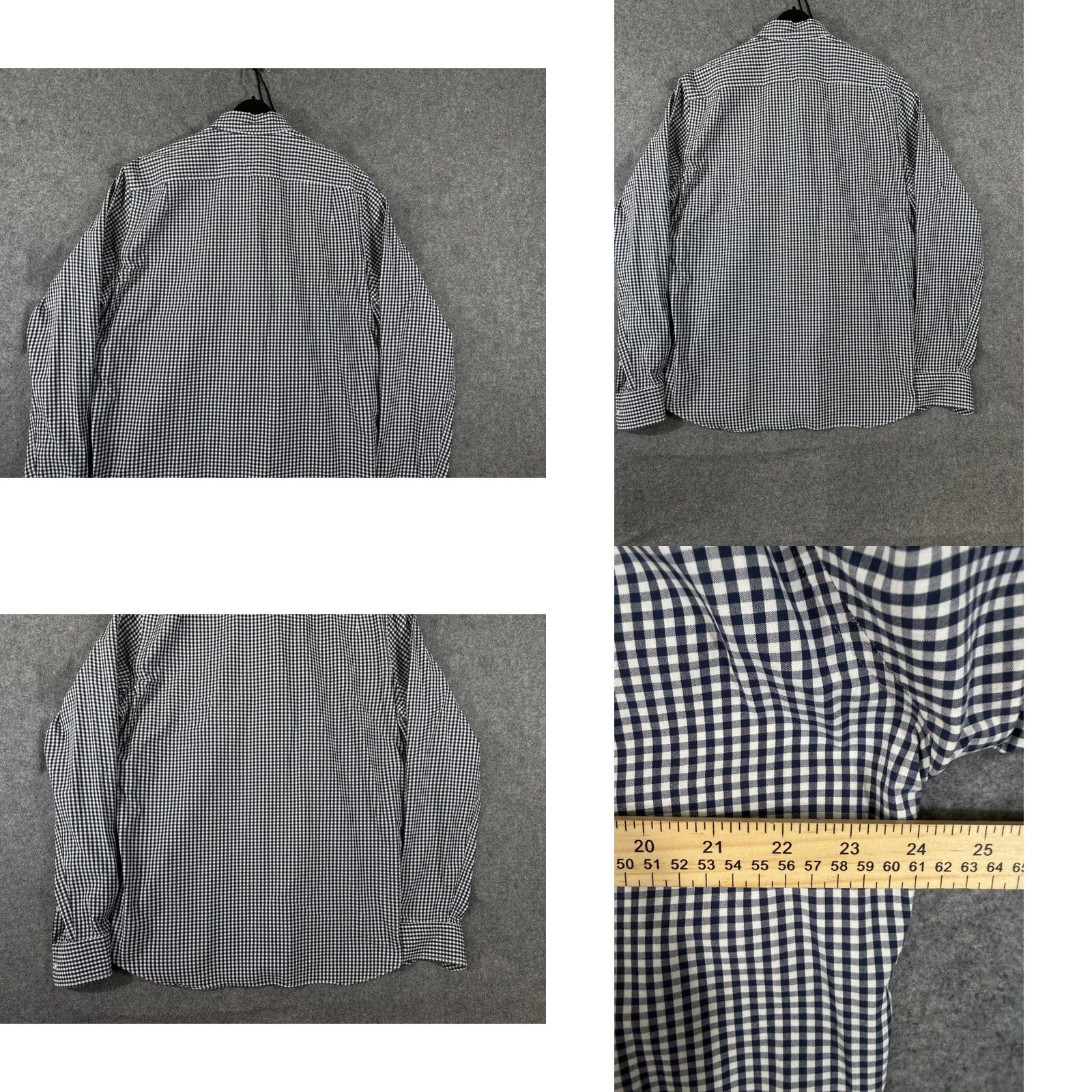 J.Crew J.CREW Shirt Mens LT Blue Mercantile Flex Navy Gingham Check Stretch Button Down Size US L / EU 52-54 / 3 - 8 Thumbnail