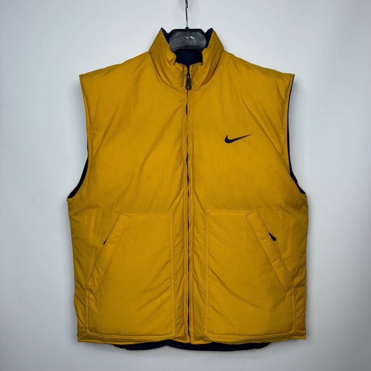Nike NIKE 90s VINTAGE PUFFER REVERSIBLE DOWN VEST NAVY BLUE GILET Size US M / EU 48-50 / 2 - 3 Thumbnail