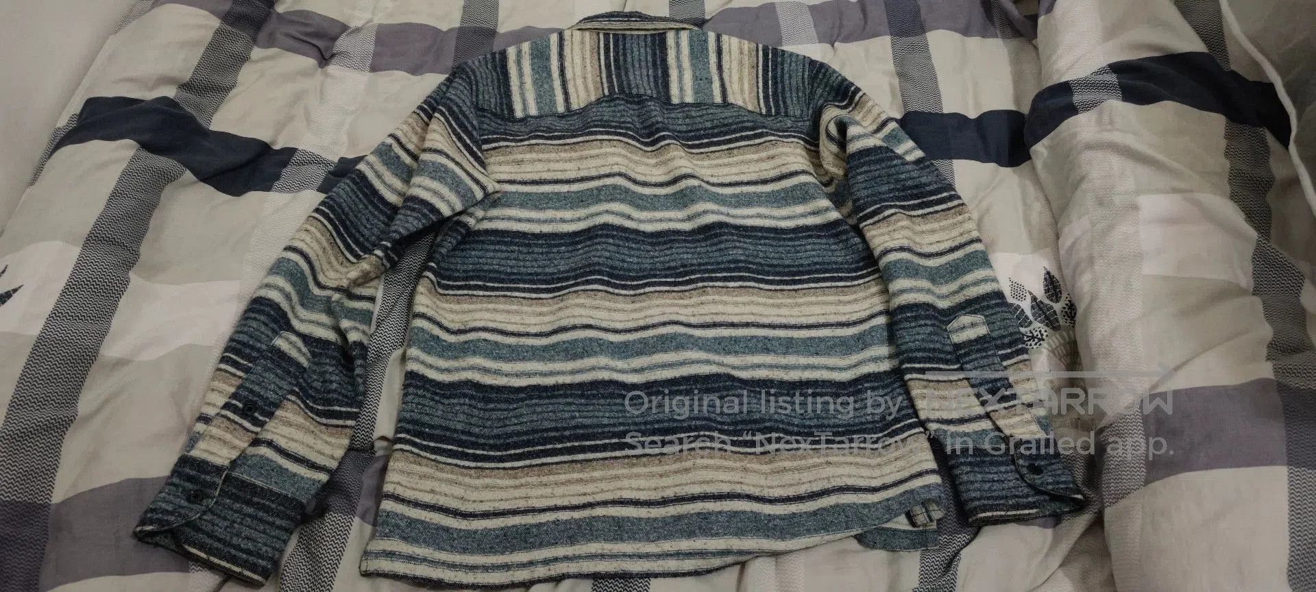 Neighborhood striped long sleeve shirt in blue color. Size US S / EU 44-46 / 1 - 3 Thumbnail