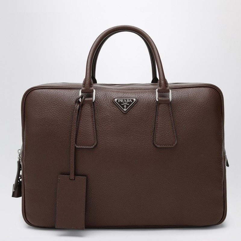 ショルダーバッグ PRADA BURNT BROWN LEATHER WORK BAG Prada Prada Burnt Brown Leather Work Bag | Grailed