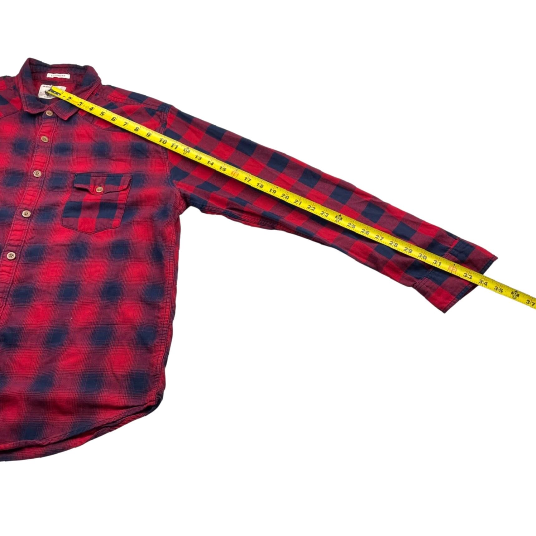 Lucky Brand Lucky Brand California Fit Flannel Shirt Red/Blue Plaid L Large Long Sleeve Button-Up Casual Mens Size US L / EU 52-54 / 3 - 7 Thumbnail