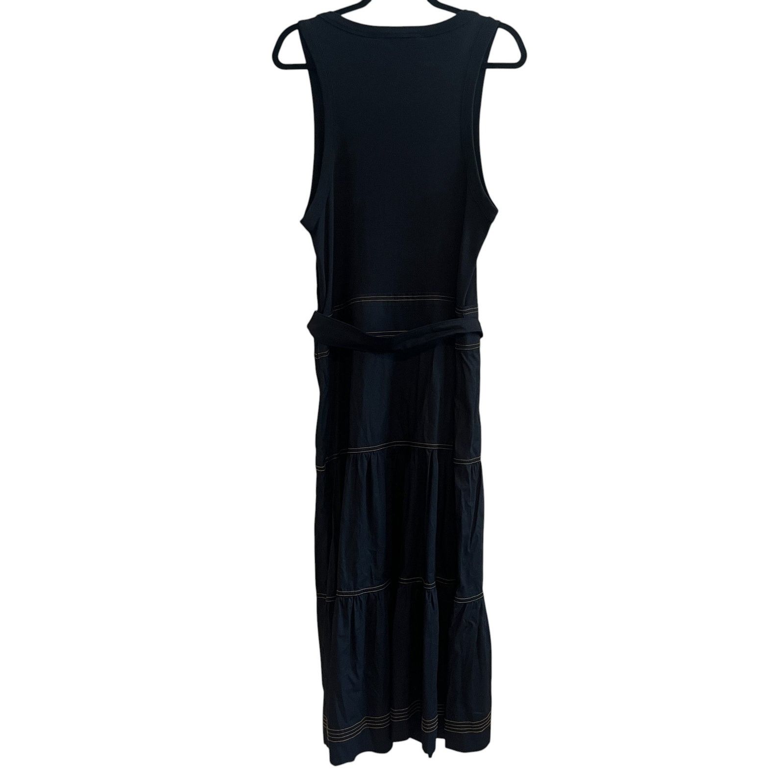 Veronica Beard Veronica Beard Austyn Tie Waist Tiered Tank Midi Dress XL Size XL / US 12-14 / IT 48-50 - 3 Thumbnail