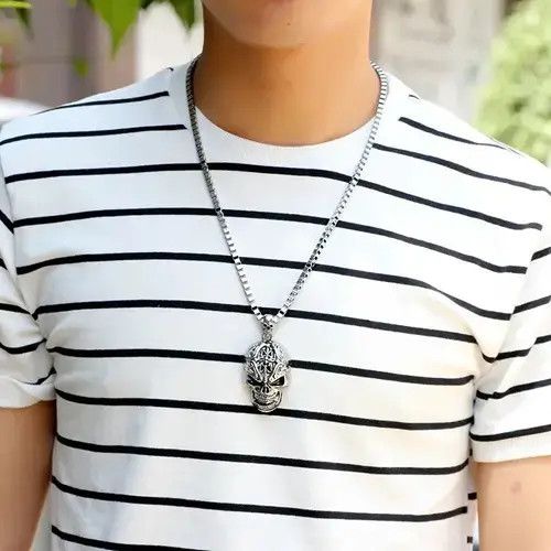 High Sport × Jewelry Retro Hip-hop Evil Skull Necklace Size ONE SIZE - 1 Thumbnail