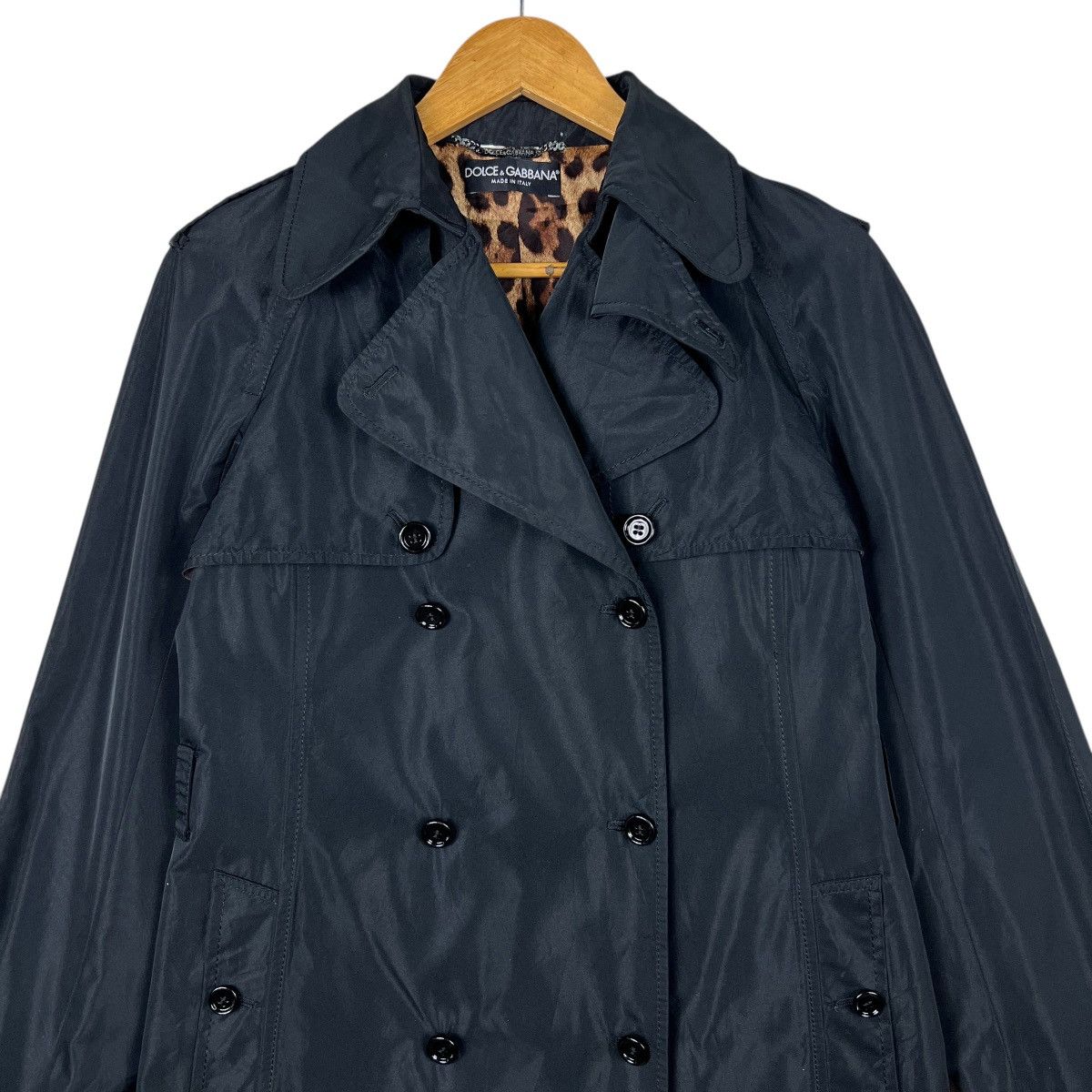 Dolce & Gabbana 🔥 Dolce & Gabbana Double Breast Trenchcoat Leopard lining Size S / US 4 / IT 40 - 4 Thumbnail