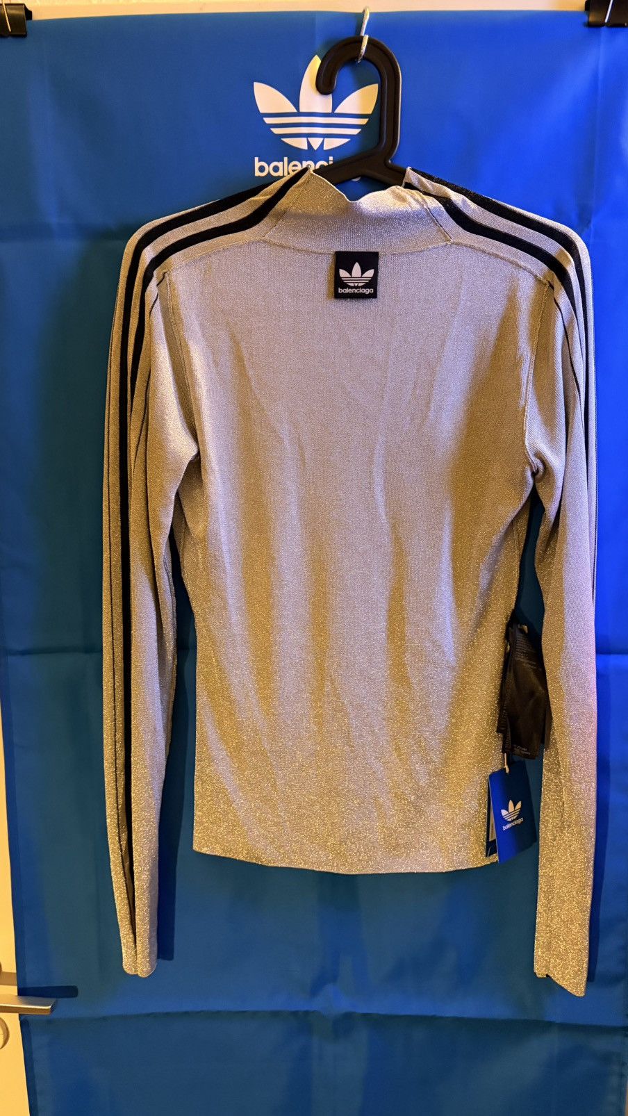 Adidas × Balenciaga Adidas x Balenciaga Athletic Mock Neck LUREX FINE KNIT Sz XL Size XL / US 12-14 / IT 48-50 - 3 Thumbnail