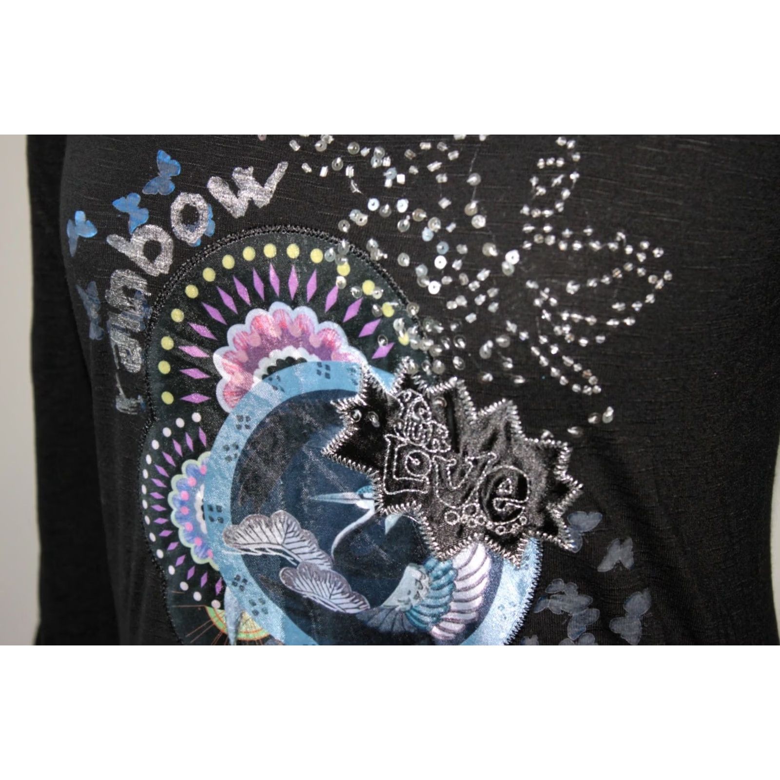 Desigual Desigual Shirt Tunic L Womens Multicoloured Cotton, viscose Round Neck Jumper Modern Tunic Female Women’s Size L Size L / US 10 / IT 46 - 2 Thumbnail