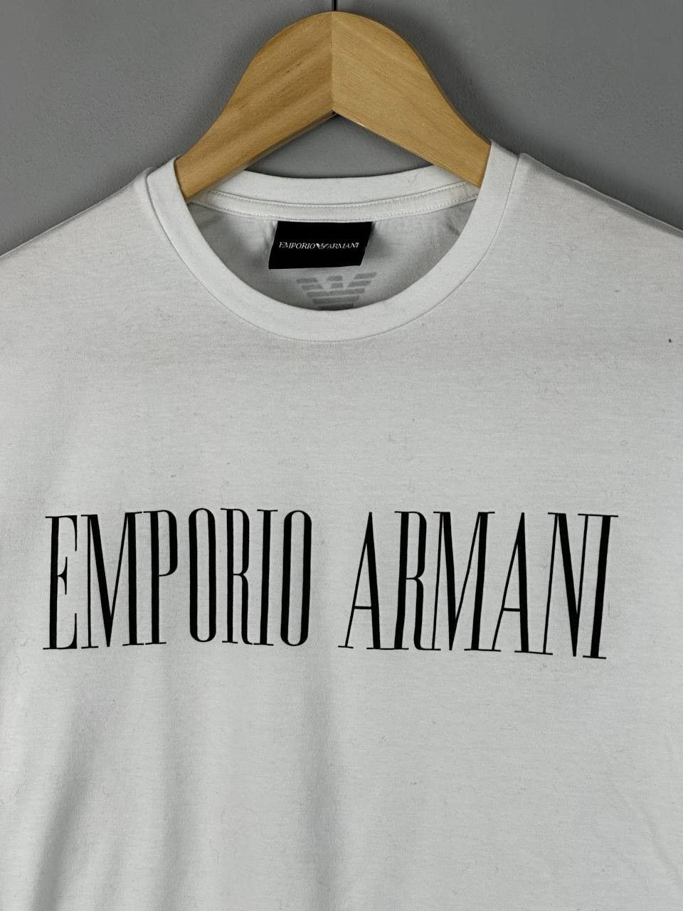 Emporio Armani Luxury Emporio Armani Big Logo White T Shirt Size S / US 4 / IT 40 - 4 Thumbnail