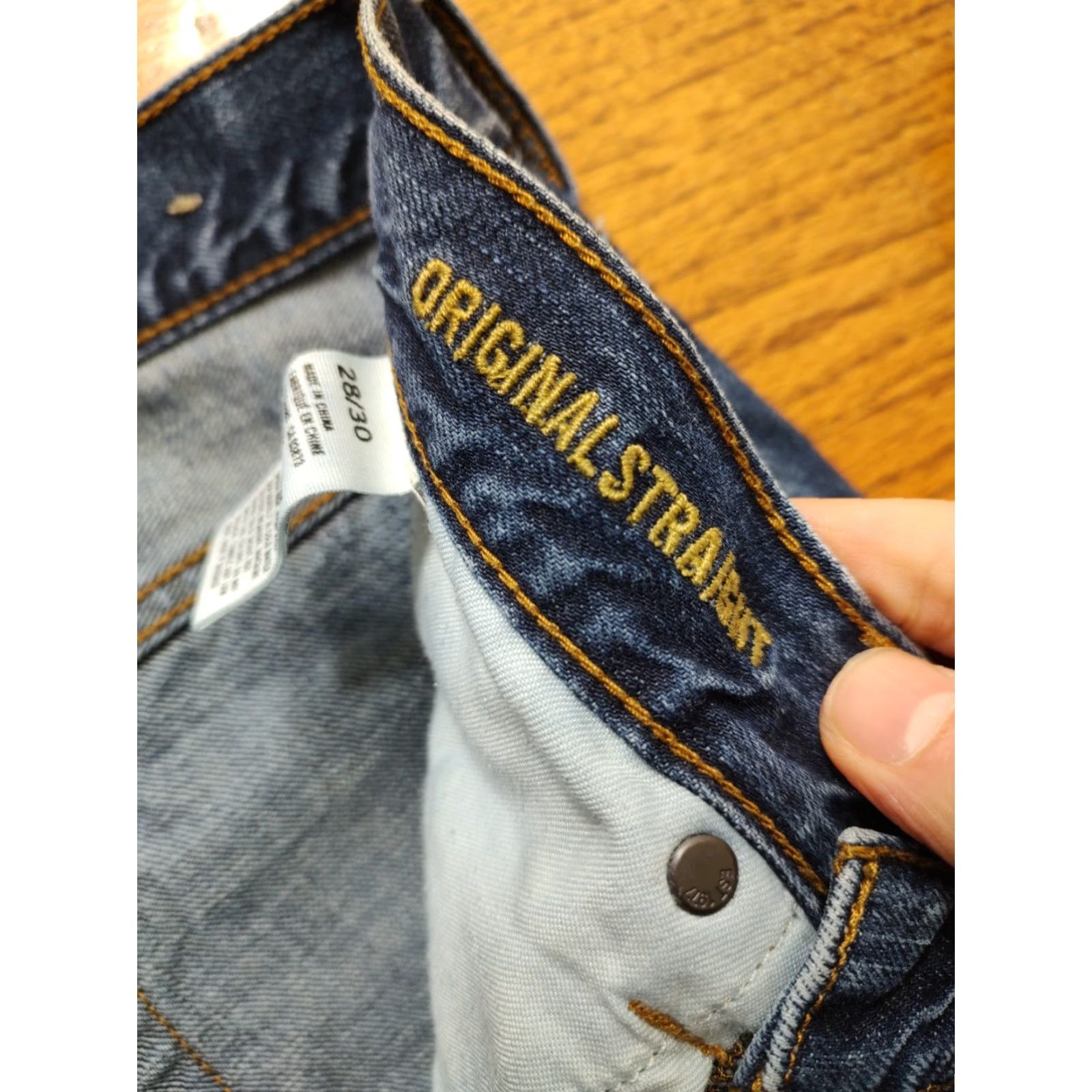 American Eagle Outfitters VINTAGE American Eagle Mens Jeans Straight 28x30 Old Style Denim Blue Size US 28 / EU 44 - 7 Thumbnail