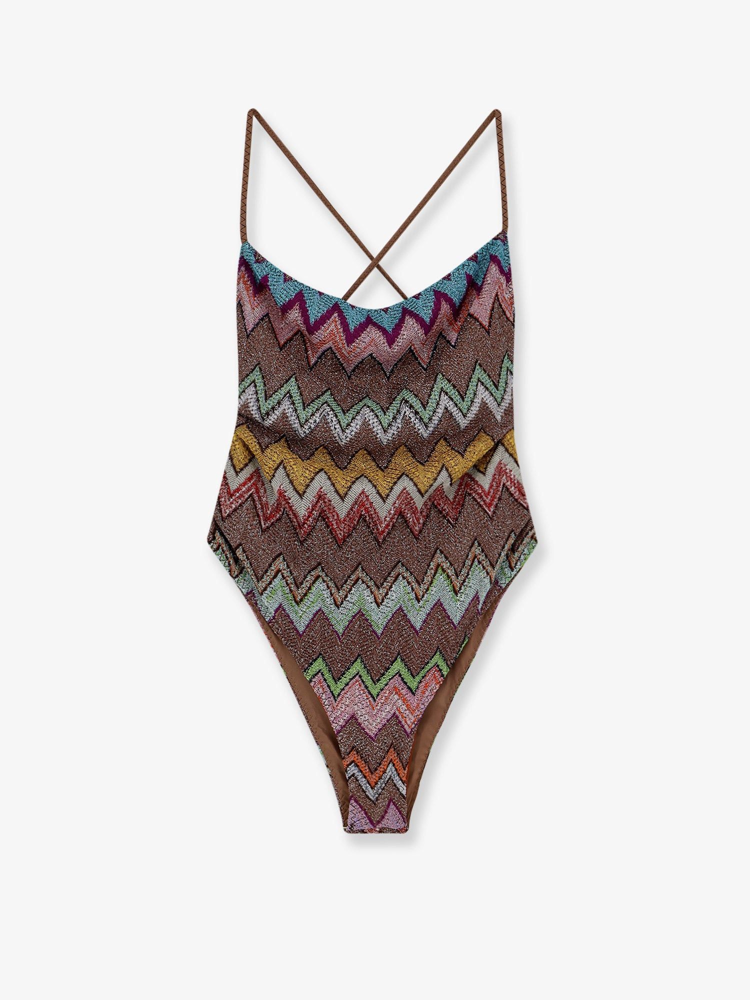 Missoni Laminated Viscose One-Piece Swimsuit Size L / US 10 / IT 46 - 1 Thumbnail
