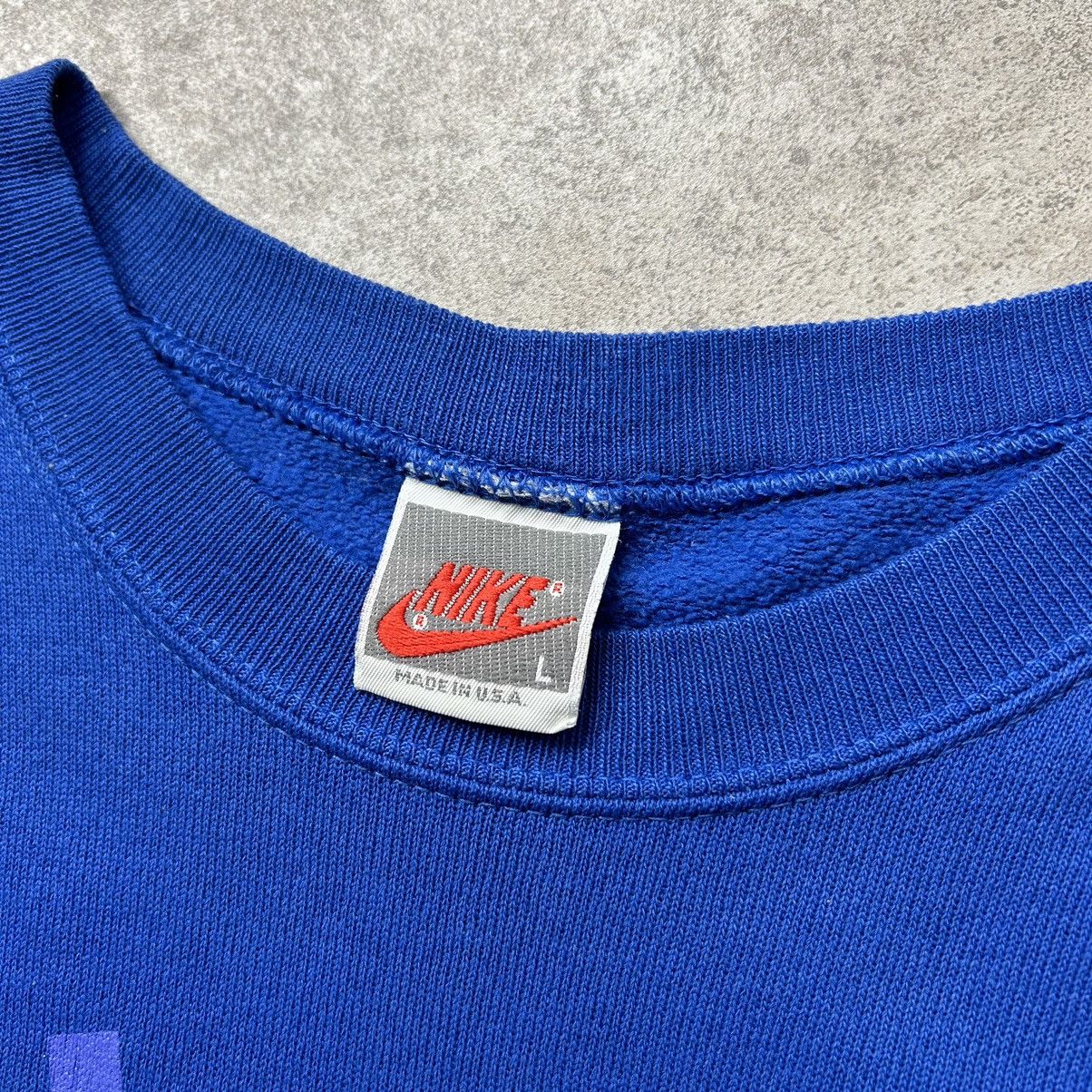 Nike × Vintage VTG 90s NIKE URBAN JUNGLE GYM SWEATSHIRT BLUE Size US L / EU 52-54 / 3 - 4 Thumbnail