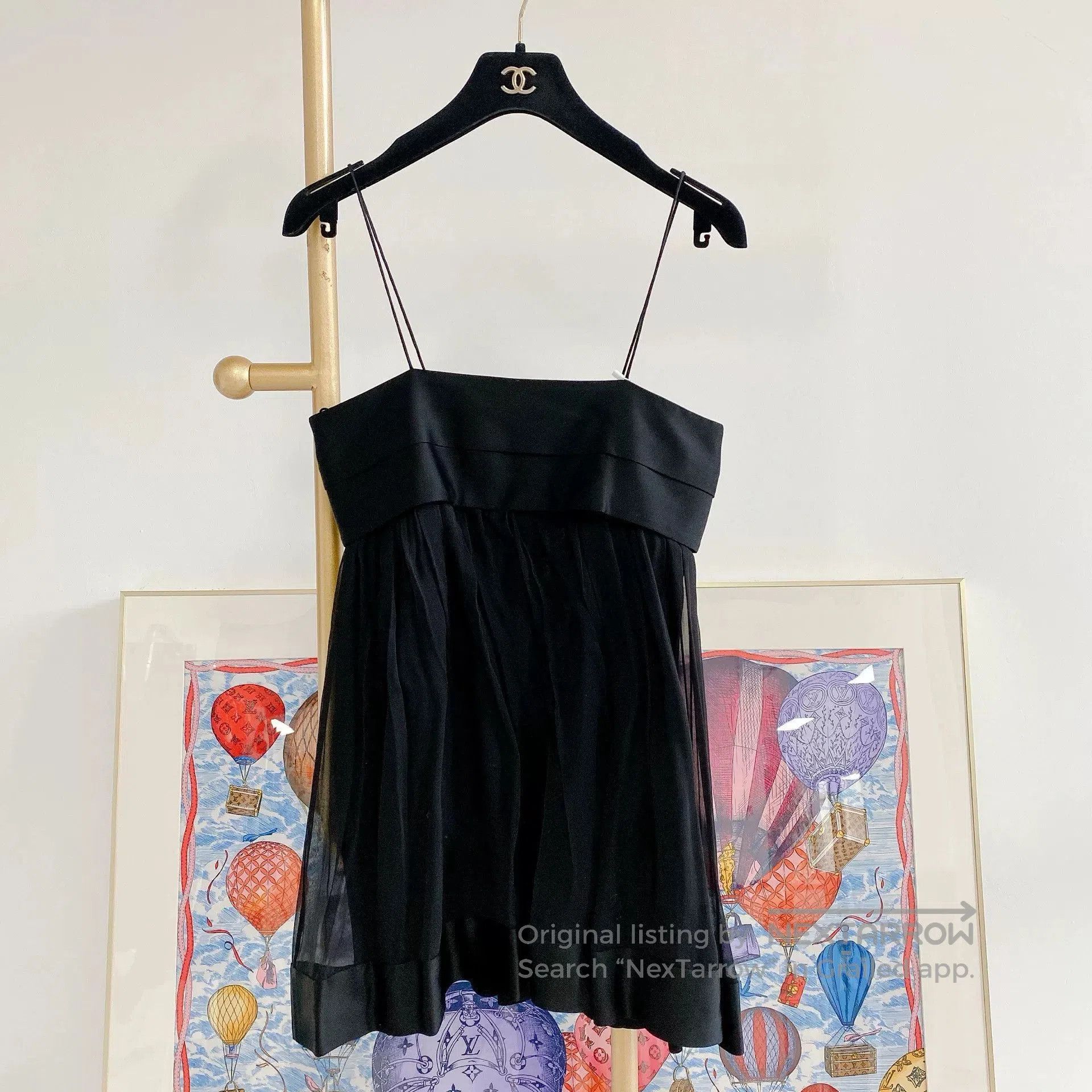 Saint Laurent Paris Saint Laurent Black Silk Mesh Slip Dress. Size XS / US 0-2 / IT 36-38 - 1 Thumbnail
