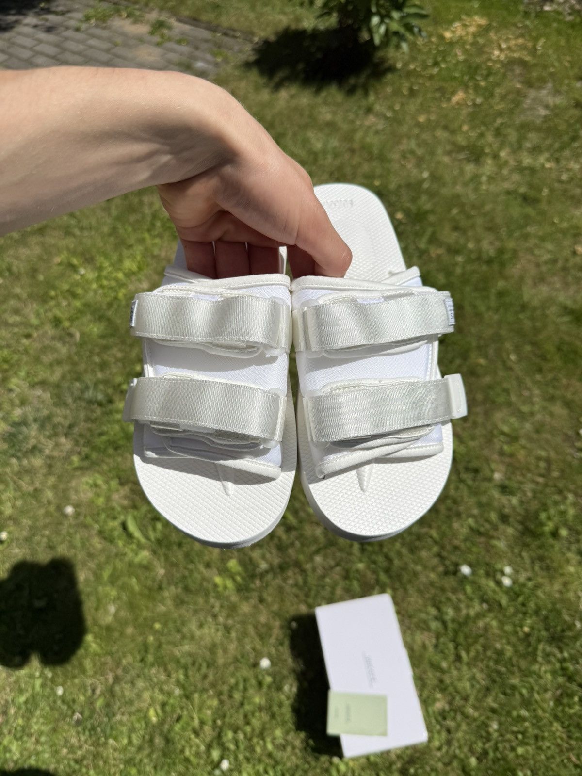 Designer Suicoke Moto Cab OG-056 White Slides Sandals Size US 6 / IT 36 - 6 Thumbnail