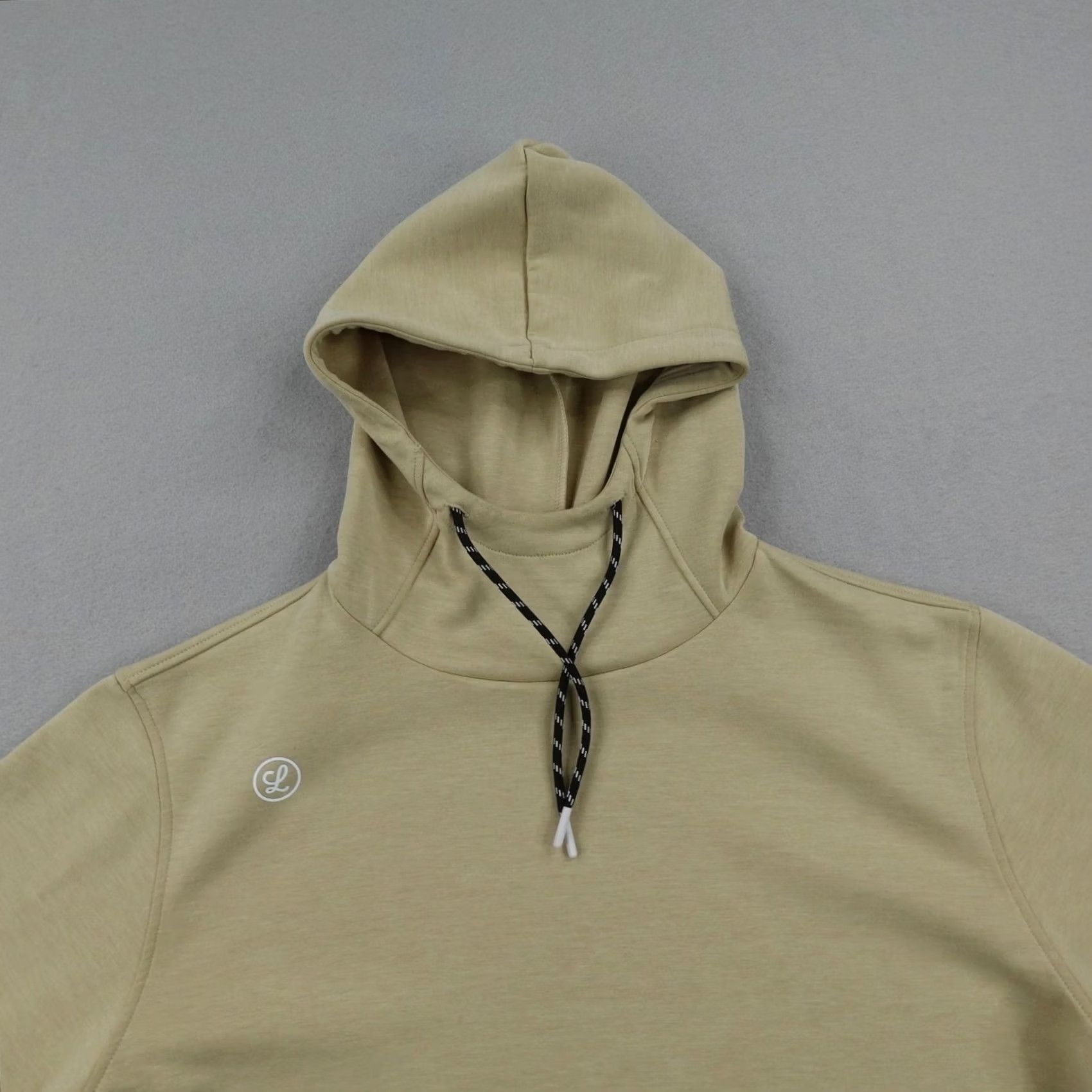 Vintage Legends Hoodie Mens XL Beige Pullover Sweatshirt Performance Athletic Curved Hem Size US XL / EU 56 / 4 - 2 Thumbnail