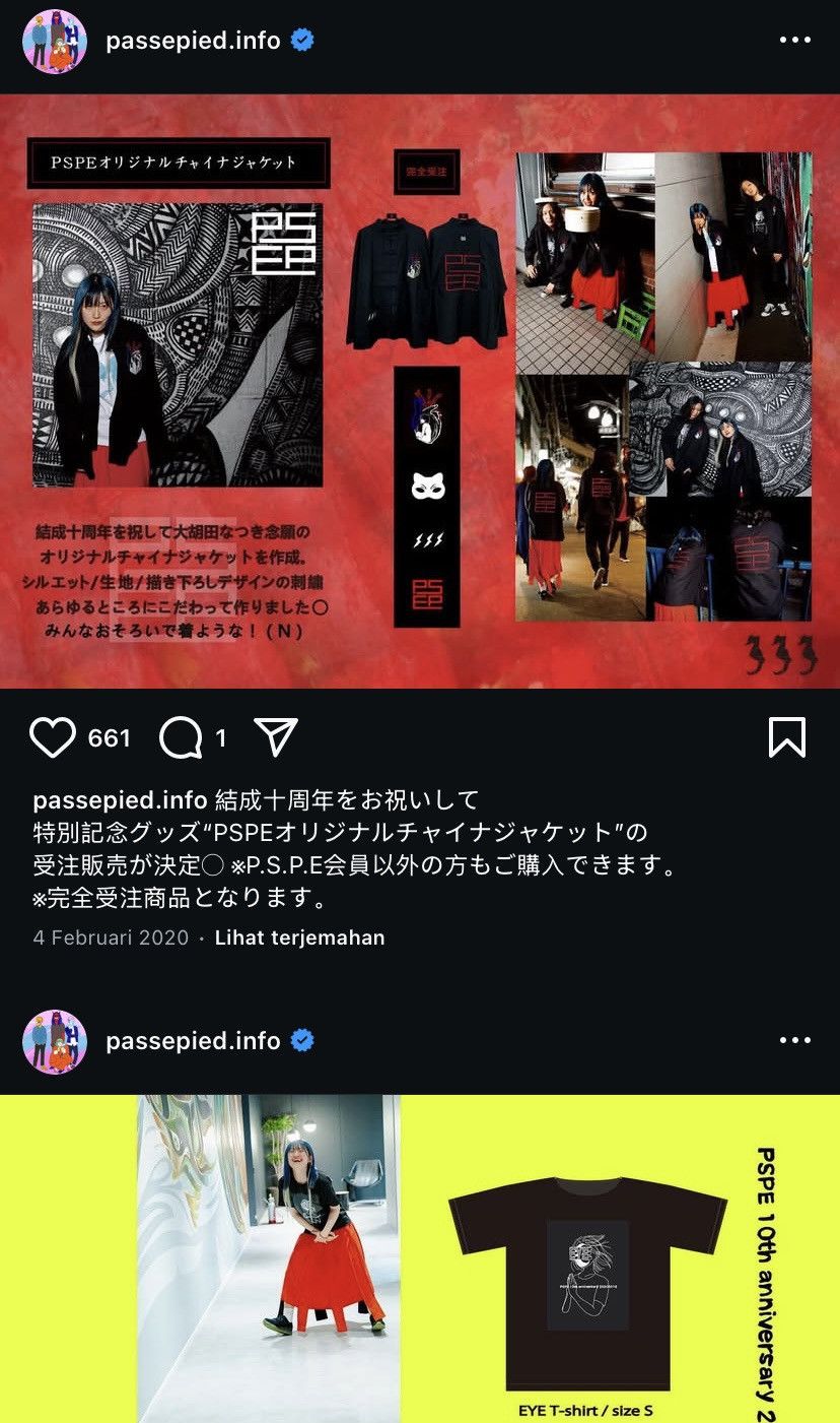 If Six Was Nine Rare Official PSPE Passepied Band Pop-Rock Japan Size US XL / EU 56 / 4 - 3 Thumbnail