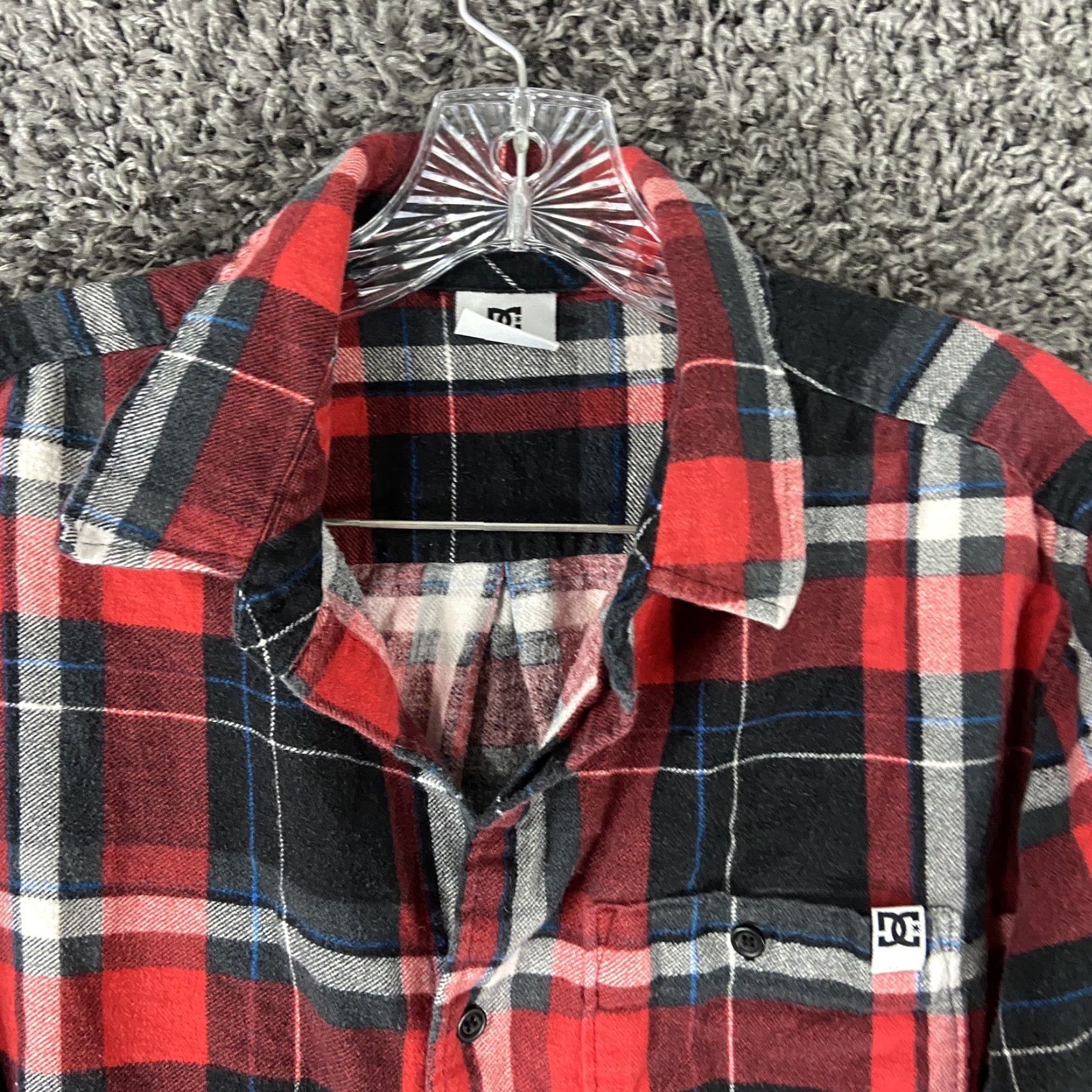 Vintage DC Red Plaid Button-Up Shirt Men M Long Sleeve Red DC Size US M / EU 48-50 / 2 - 5 Thumbnail