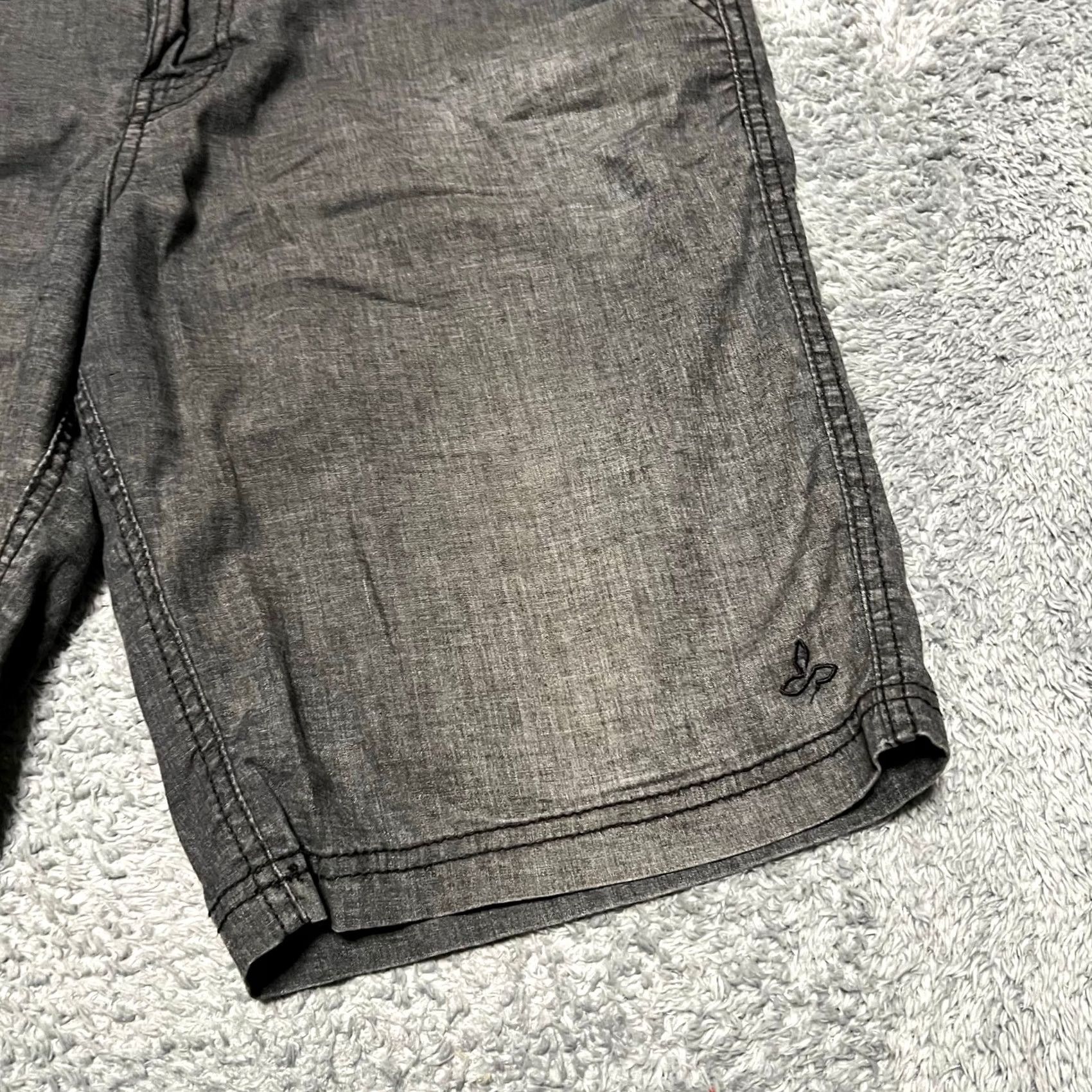 Prana Prana Furrow Shorts Mens 32 Gray Hemp Blend Lightweight Chino Outdoors Size US 32 / EU 48 - 2 Thumbnail