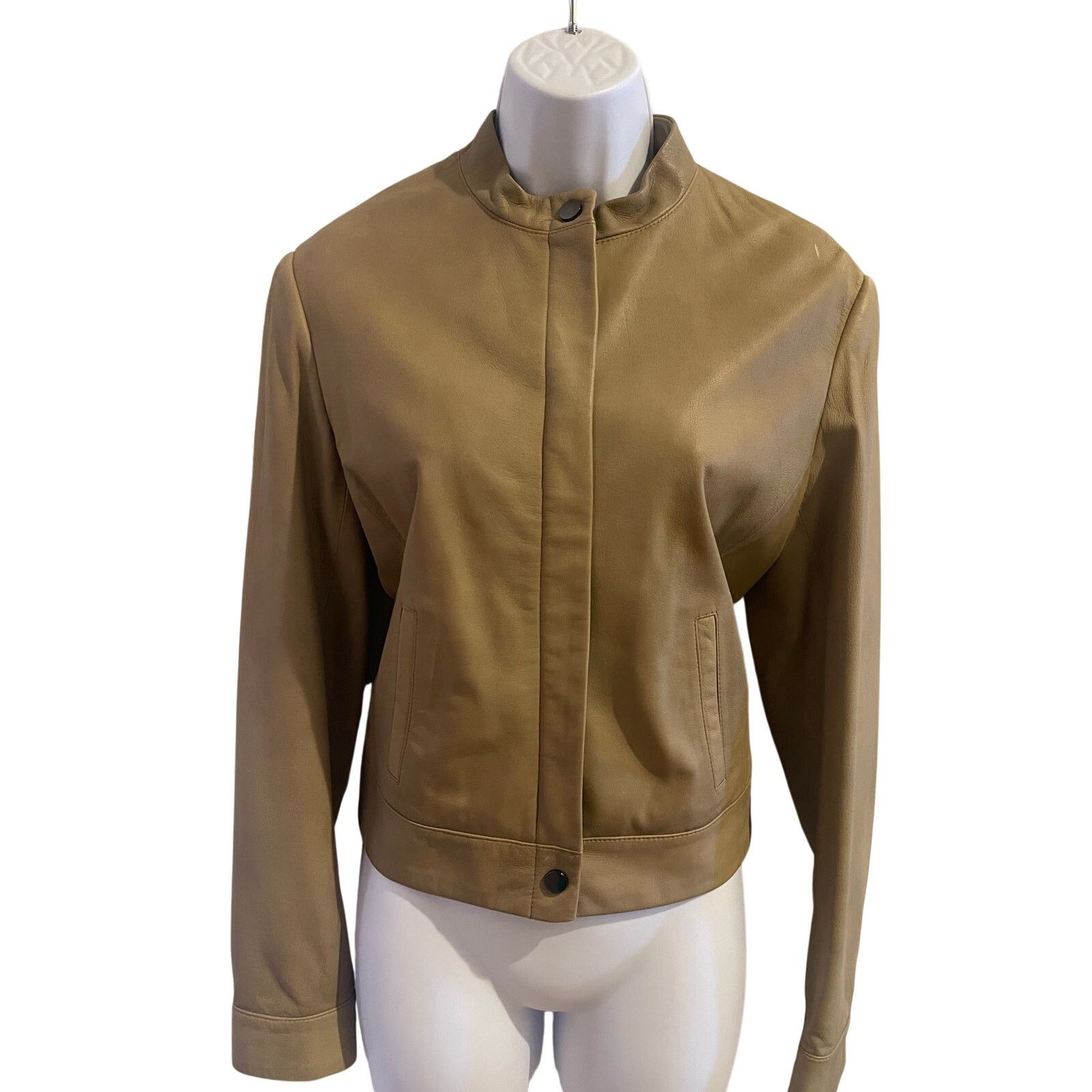 Jones New York Jones New York Vintage Tan Leather Jacket Women’s Size 8 Size M / US 6-8 / IT 42-44 - 4 Thumbnail