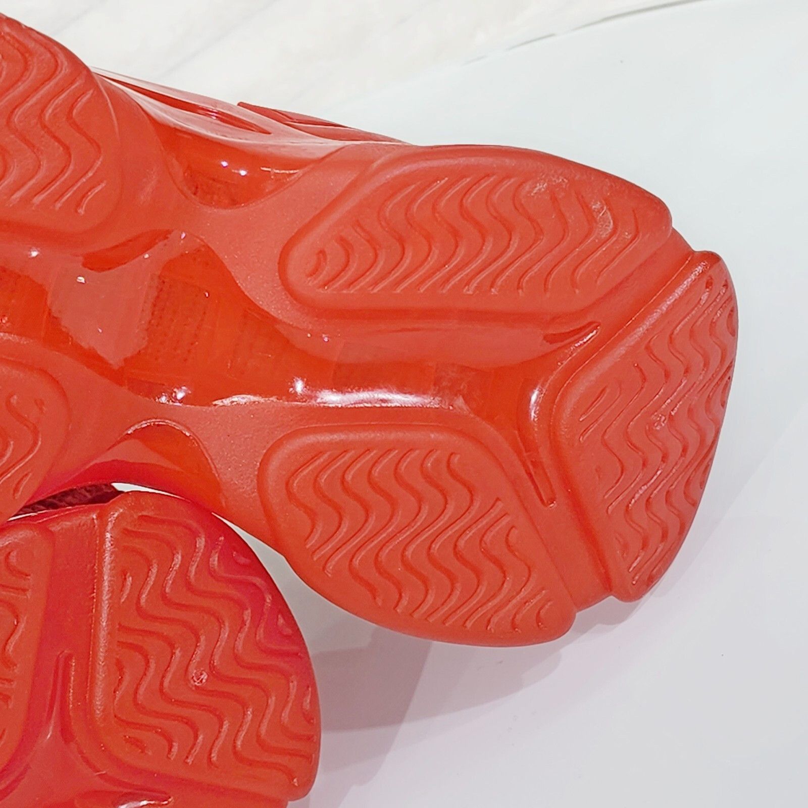 Other Frey Red Jelly Sole Slip On Pull Tie Comfy Running Shoes Sne Size US 8 / IT 38 - 2 Thumbnail
