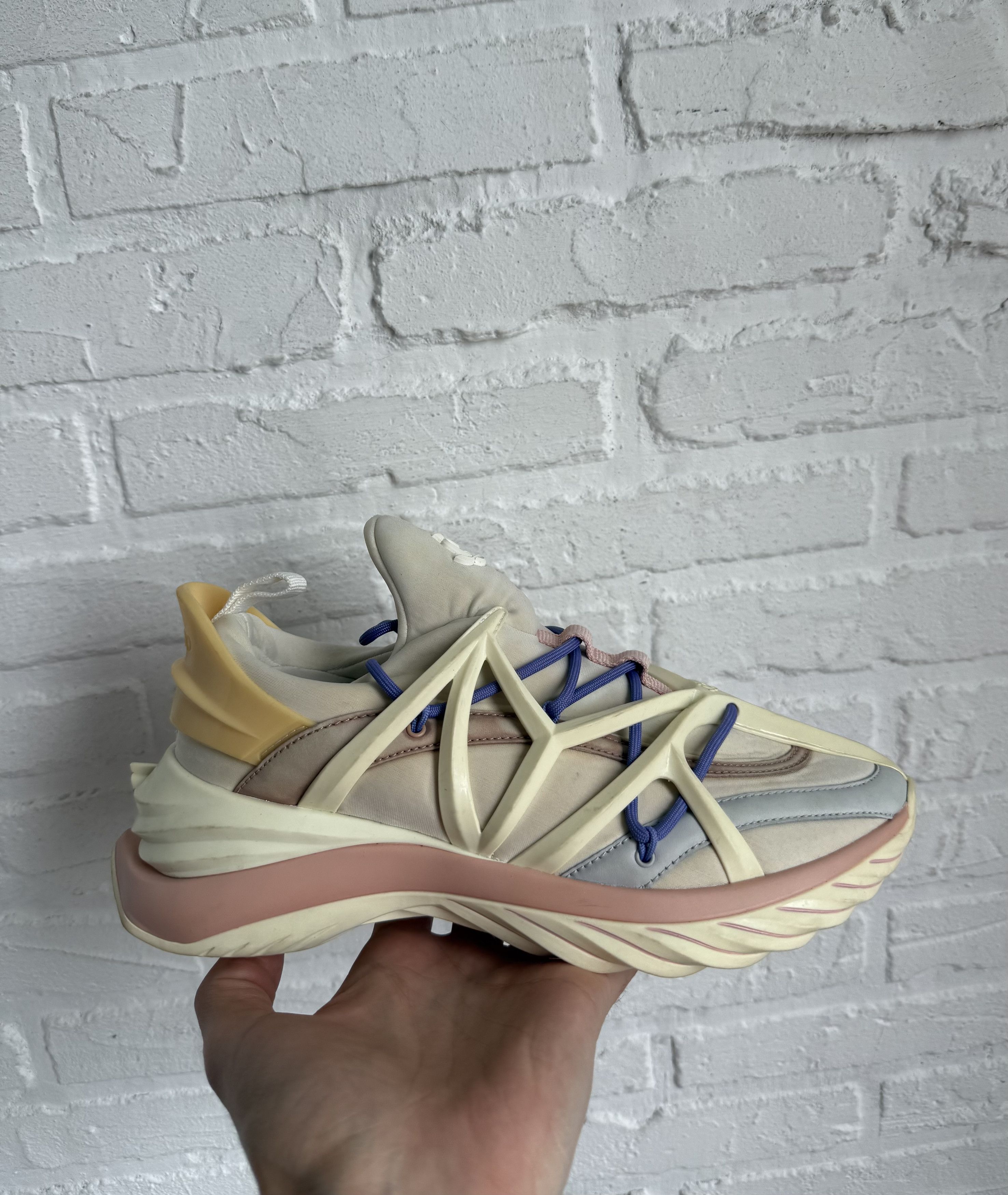 Jimmy Choo Jimmy Choo Cosmos Sneakers Pastel Cream Pink Futuristic Size US 6 / IT 36 - 2 Thumbnail