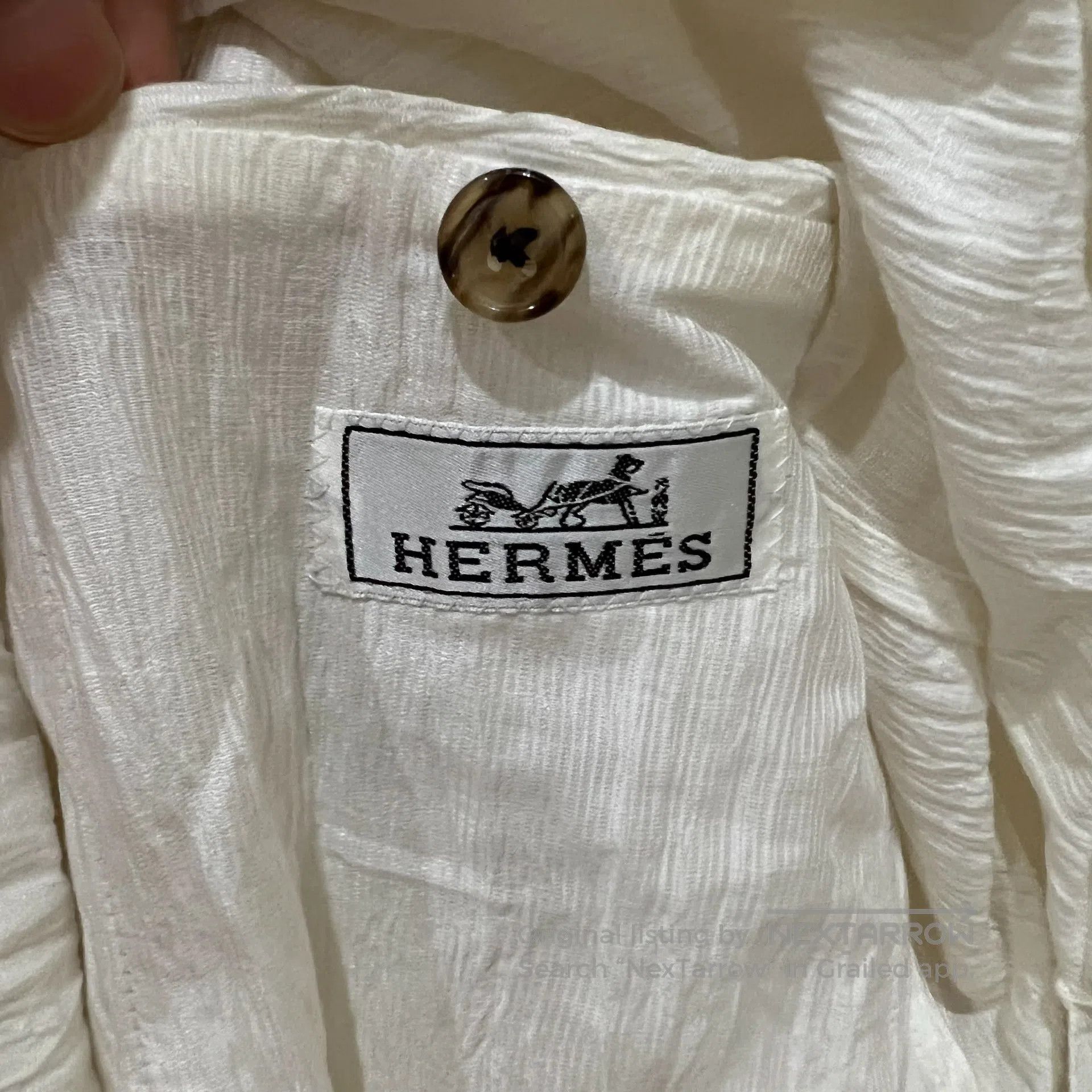 Hermes Hermes Flannel pleated suit jacket| Size 48R - 5 Thumbnail