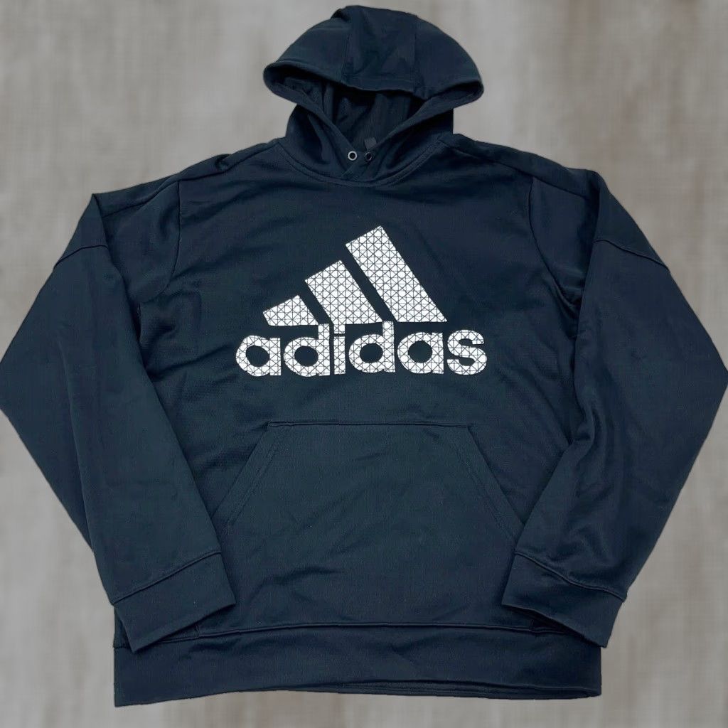 Adidas Adidas Hoodie Men M Black White Sweatshirt Pullover Logo Colorblock Pocket Size US M / EU 48-50 / 2 - 1 Thumbnail