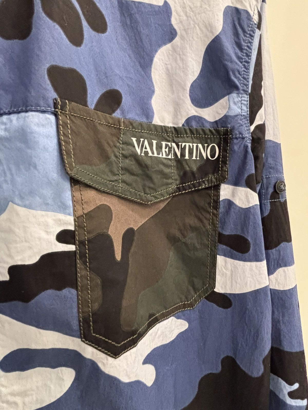 Valentino VALENTINO Camouflage Shirt Size US M / EU 48-50 / 2 - 2 Thumbnail