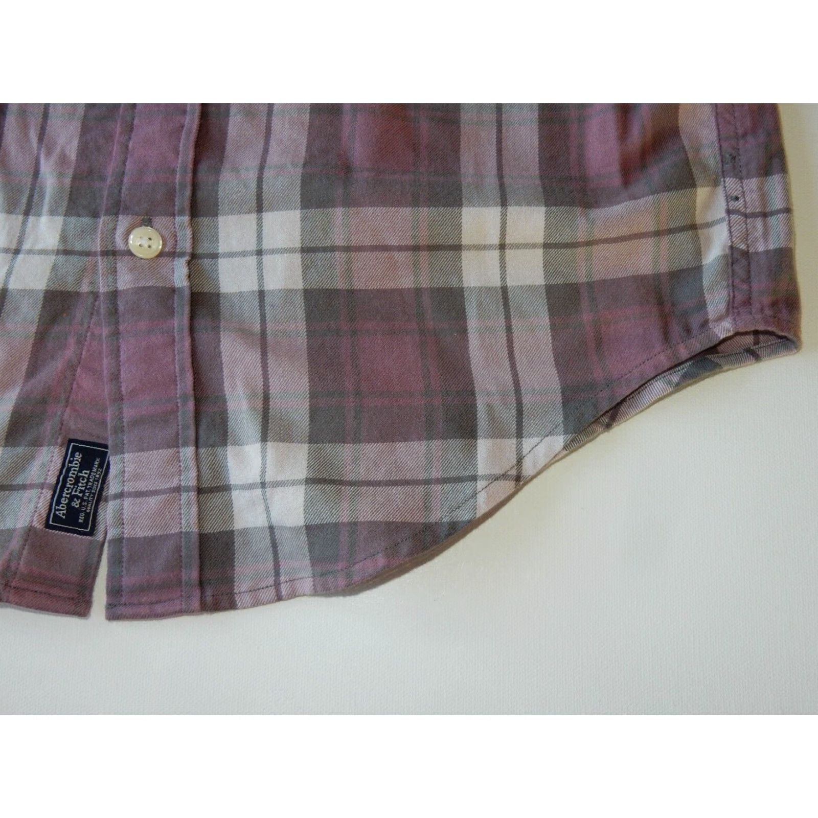 Abercrombie & Fitch Abercrombie & Fitch Long Sleeve Plaid Button-Up Shirt Adult XS Pink Mens Size US XS / EU 42 / 0 - 2 Thumbnail