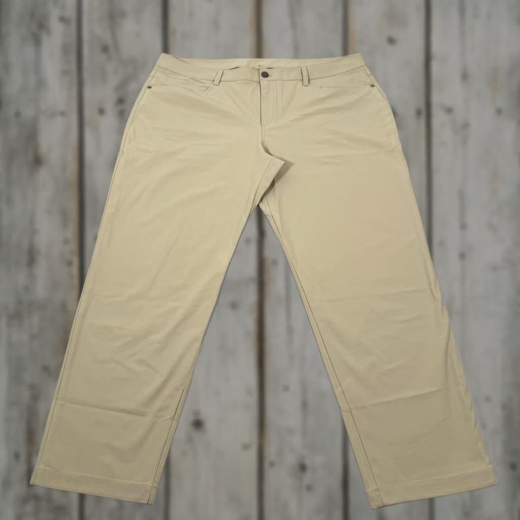 Lululemon Lululemon Mens ABC Pants 5 Pocket Chino Commission Stretch Travel Beige 38x28 Size US 38 / EU 54 - 1 Thumbnail
