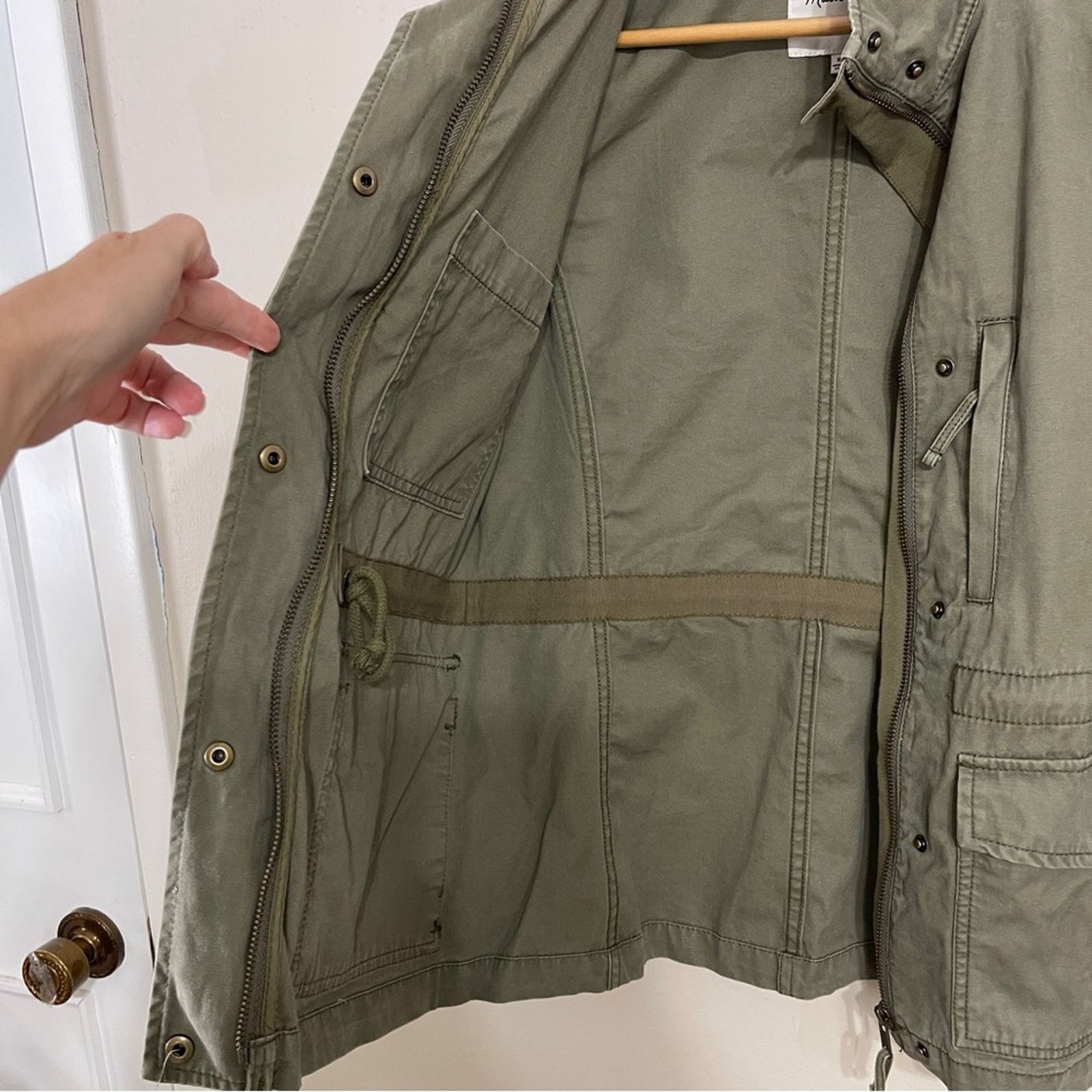 Madewell Madewell Olive Green Utility Cargo Fleet Jacket XS Size XS / US 0-2 / IT 36-38 - 9 Thumbnail